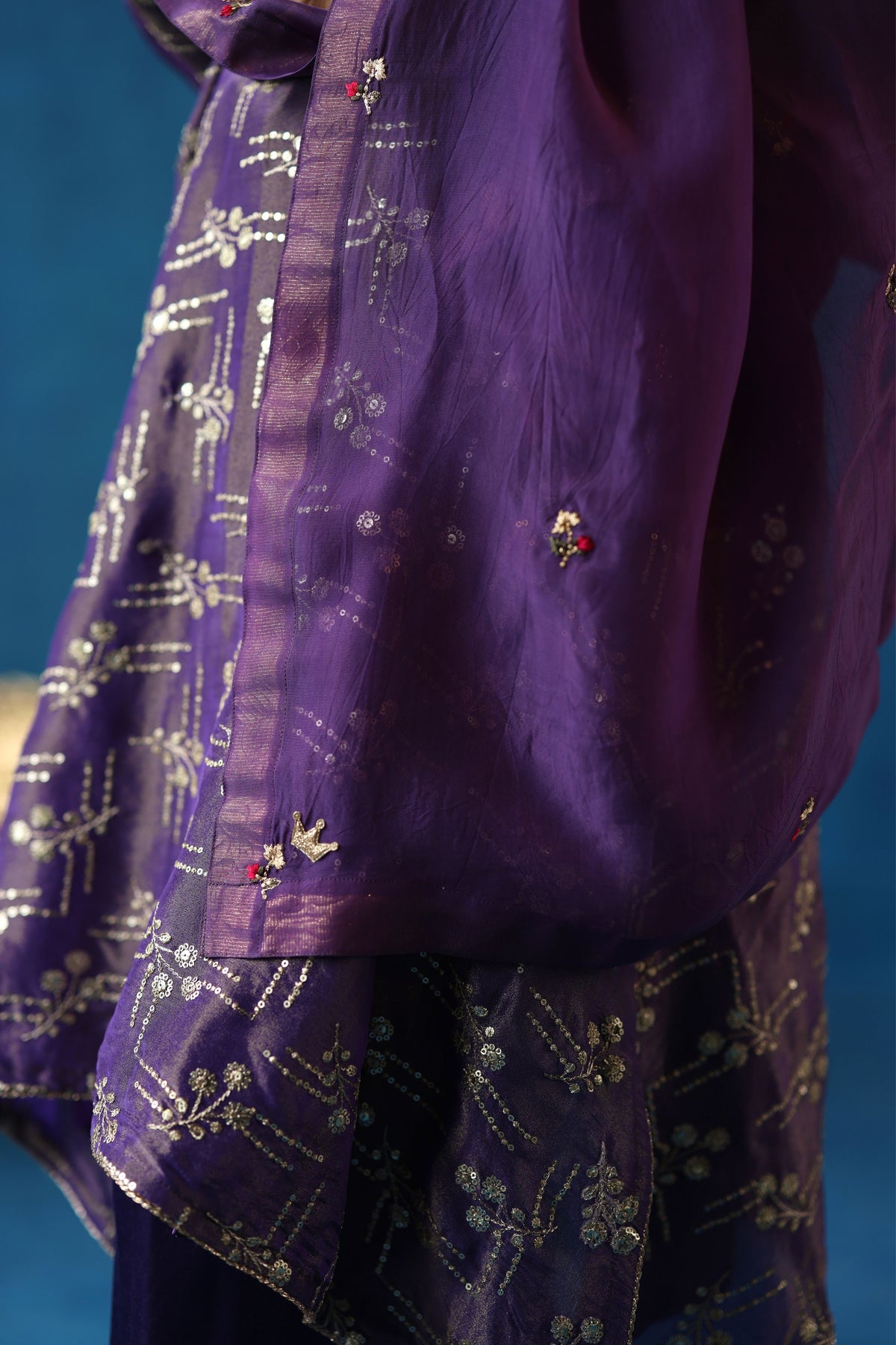 Purple Aam Panna Kurta Set