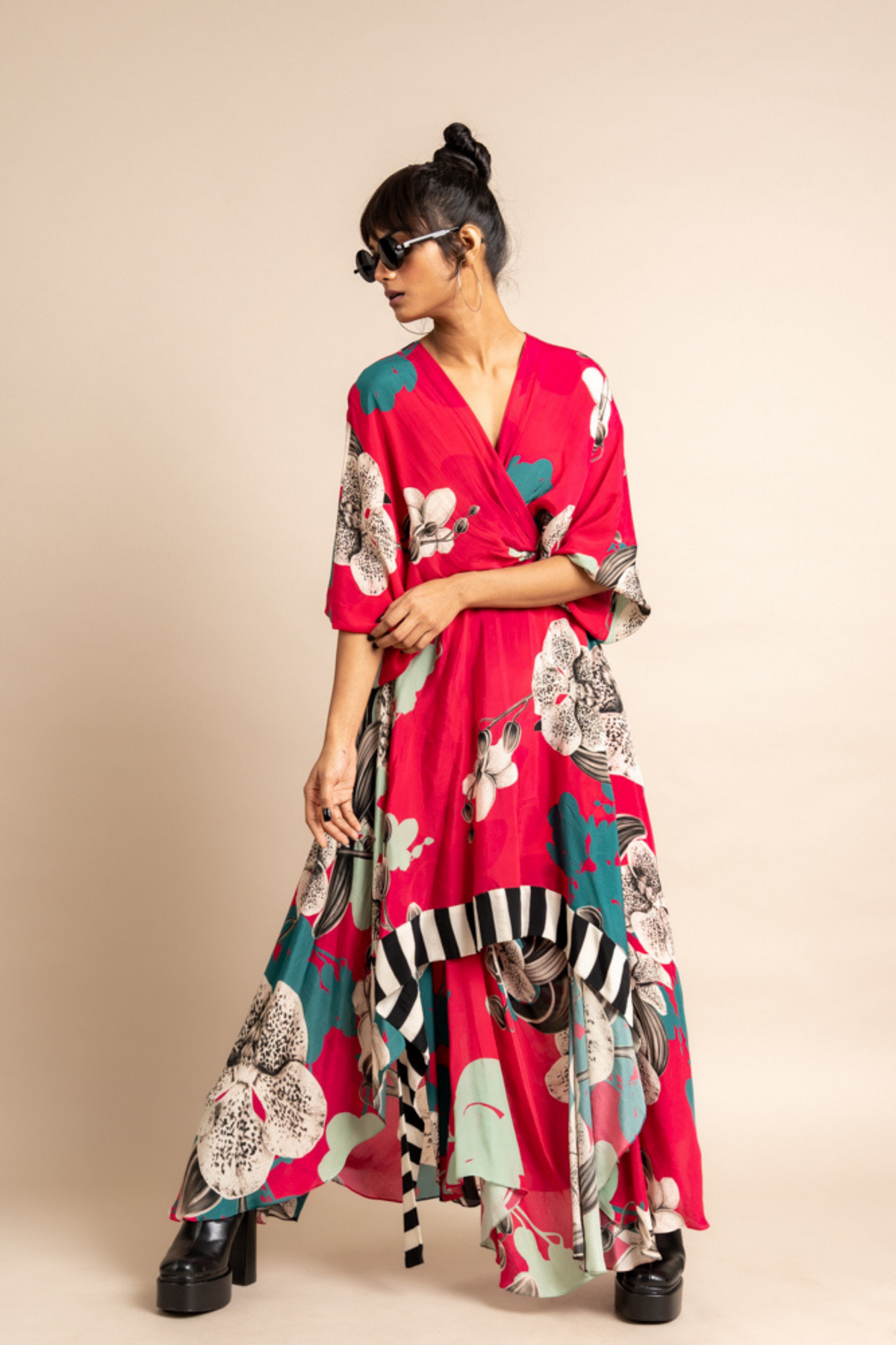 Magenta Print Hanki Dress