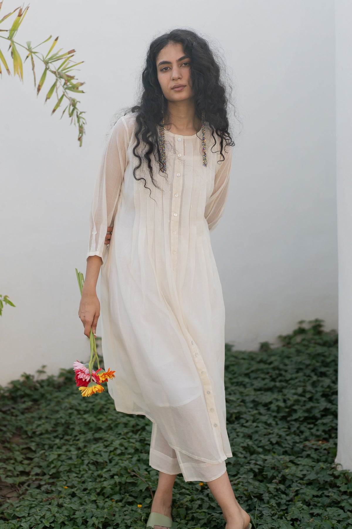 Dewy Mist Pleated Kurta