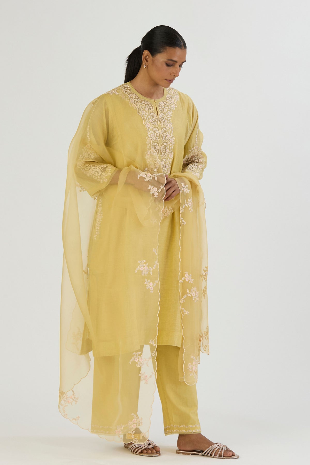 Lime Kirat Kurta and Pant