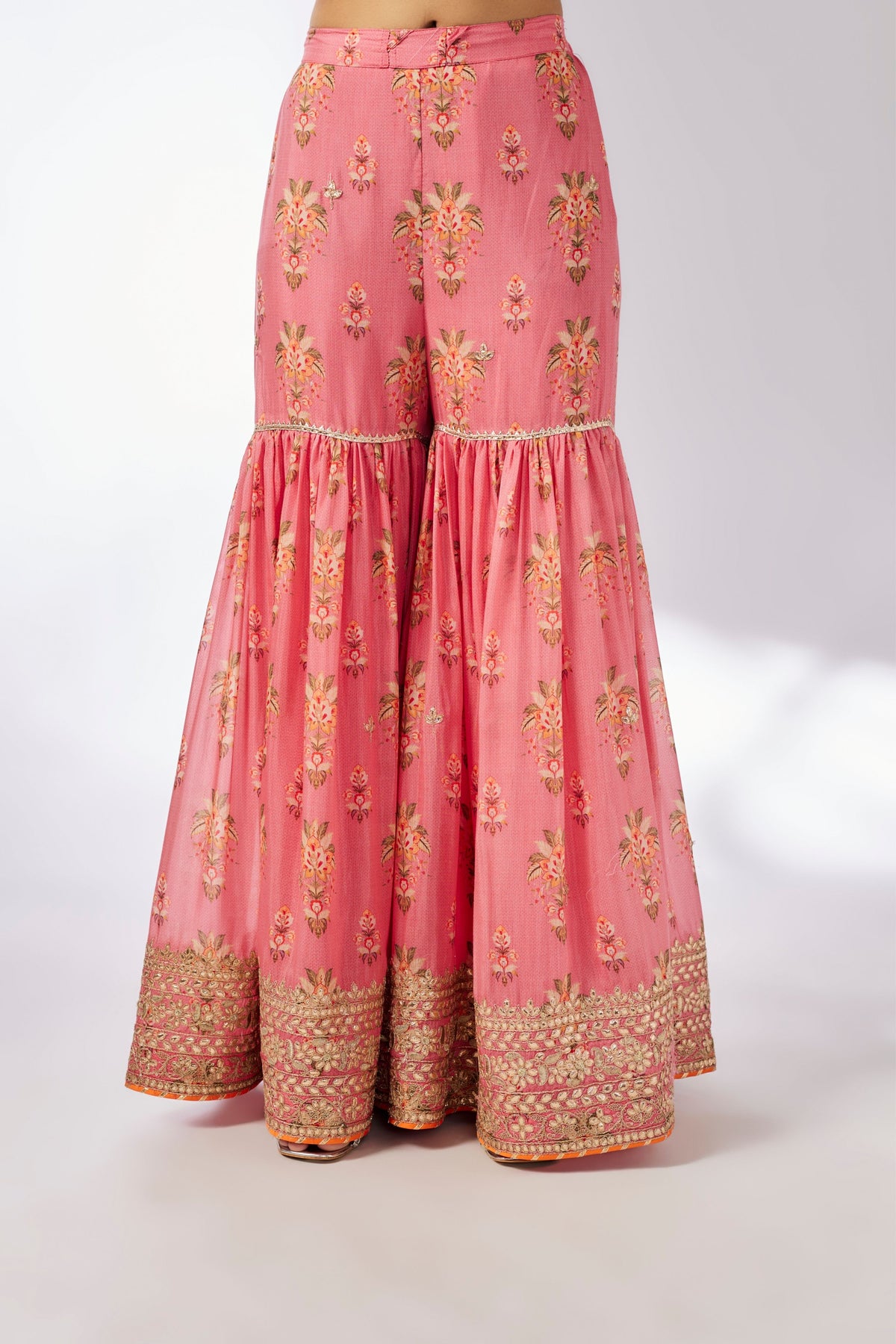 Pink Samiksha Peplum Sharara Set