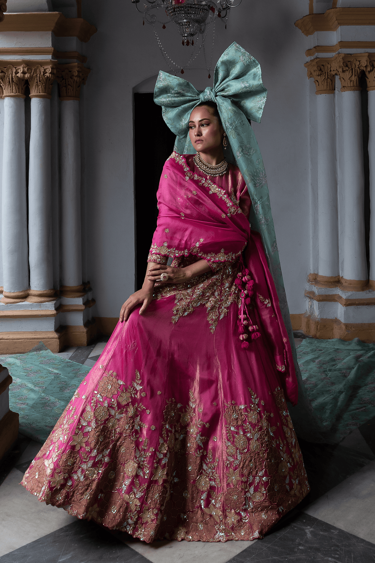 Classic Tissue Fabric Bridal Lehenga