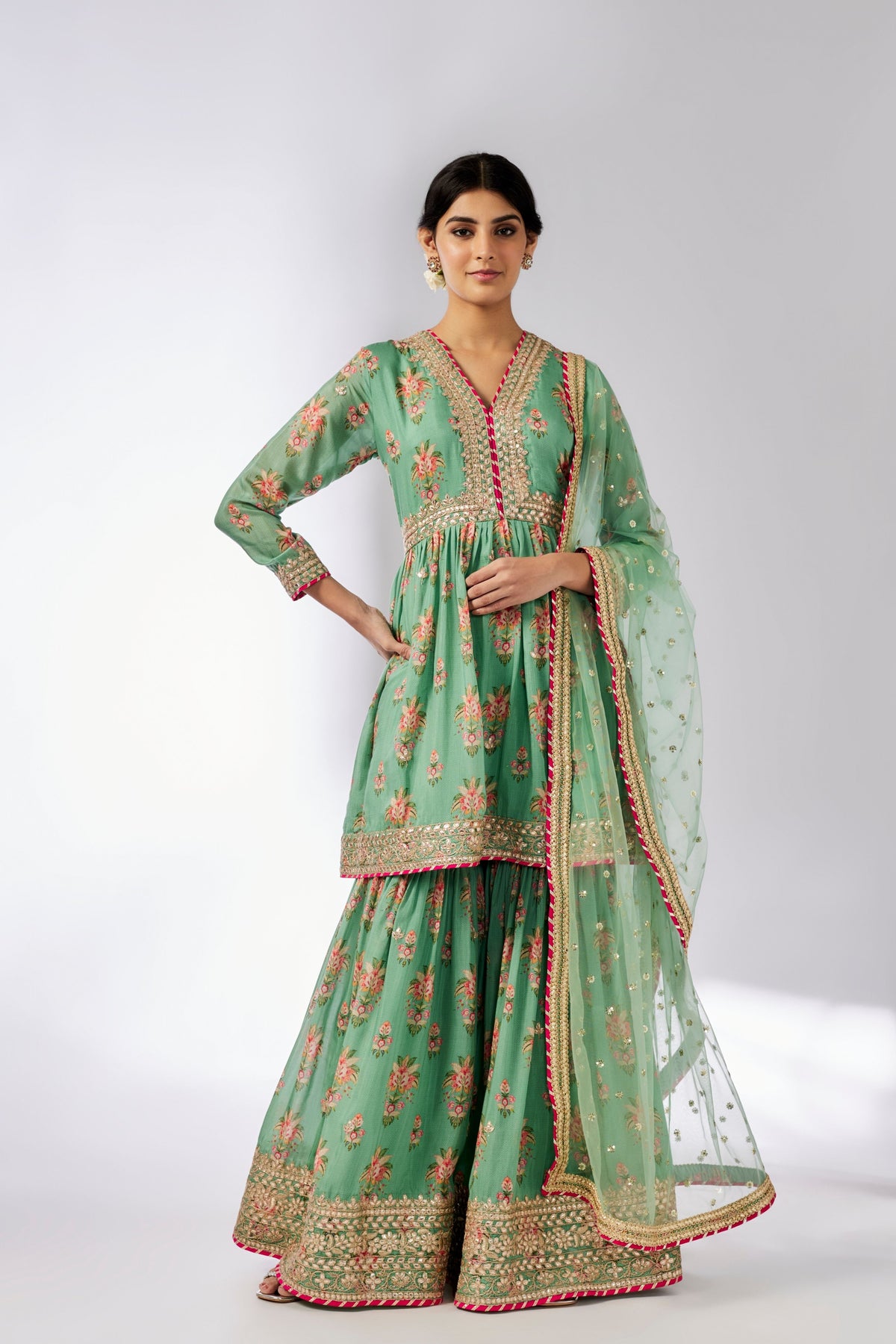 Mint Samiksha Peplum Sharara Set