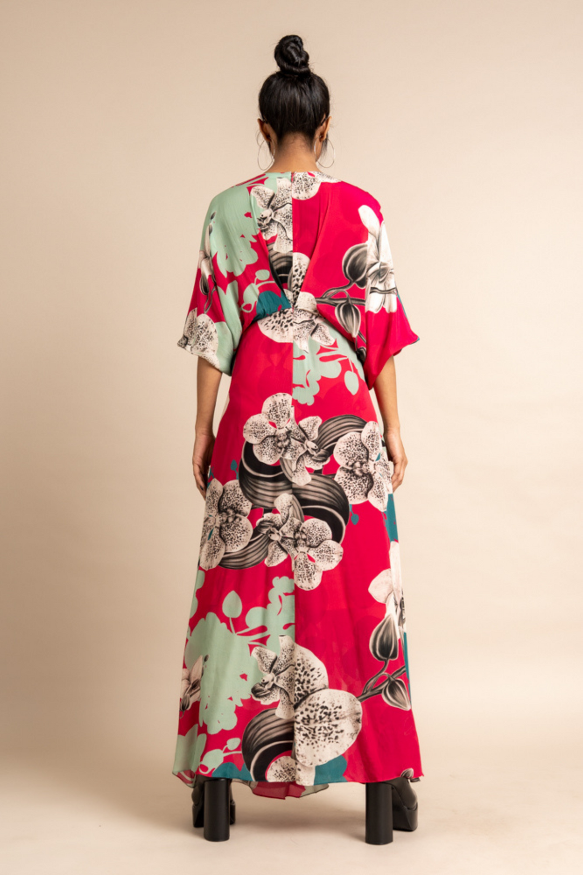 Magenta Print Hanki Dress