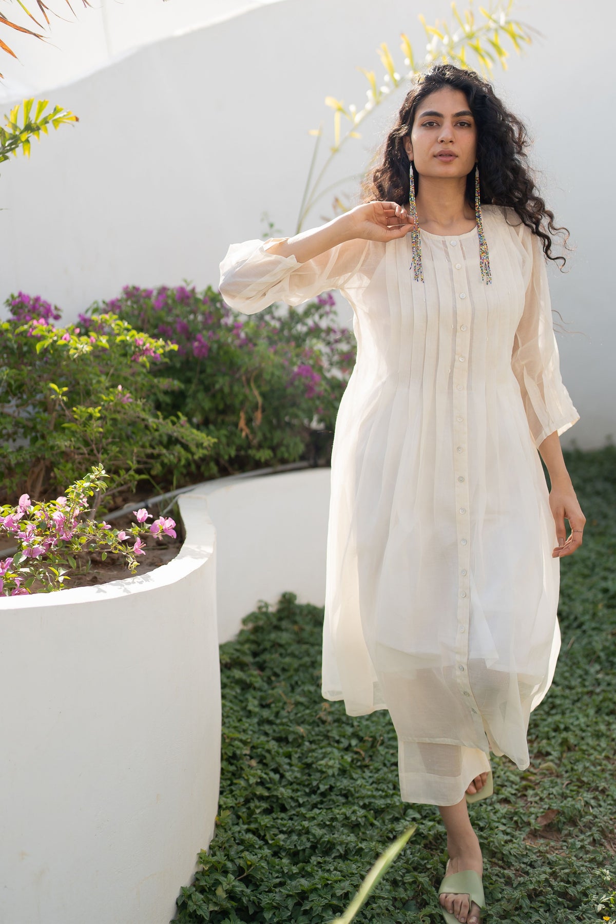 Dewy Mist Pleated Kurta