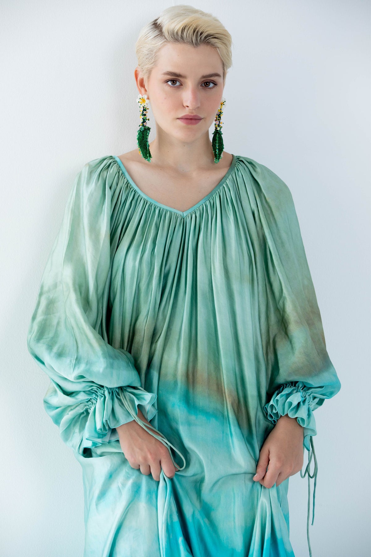 Mira Turquoise Kaftan Dress