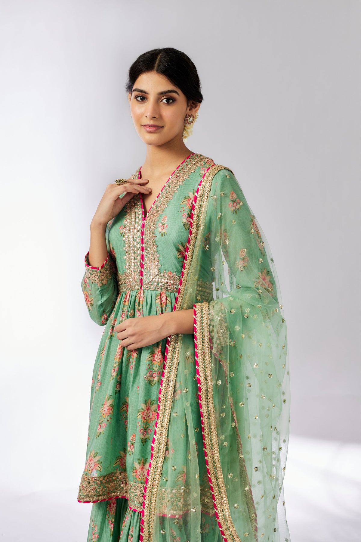 Mint Samiksha Peplum Sharara Set