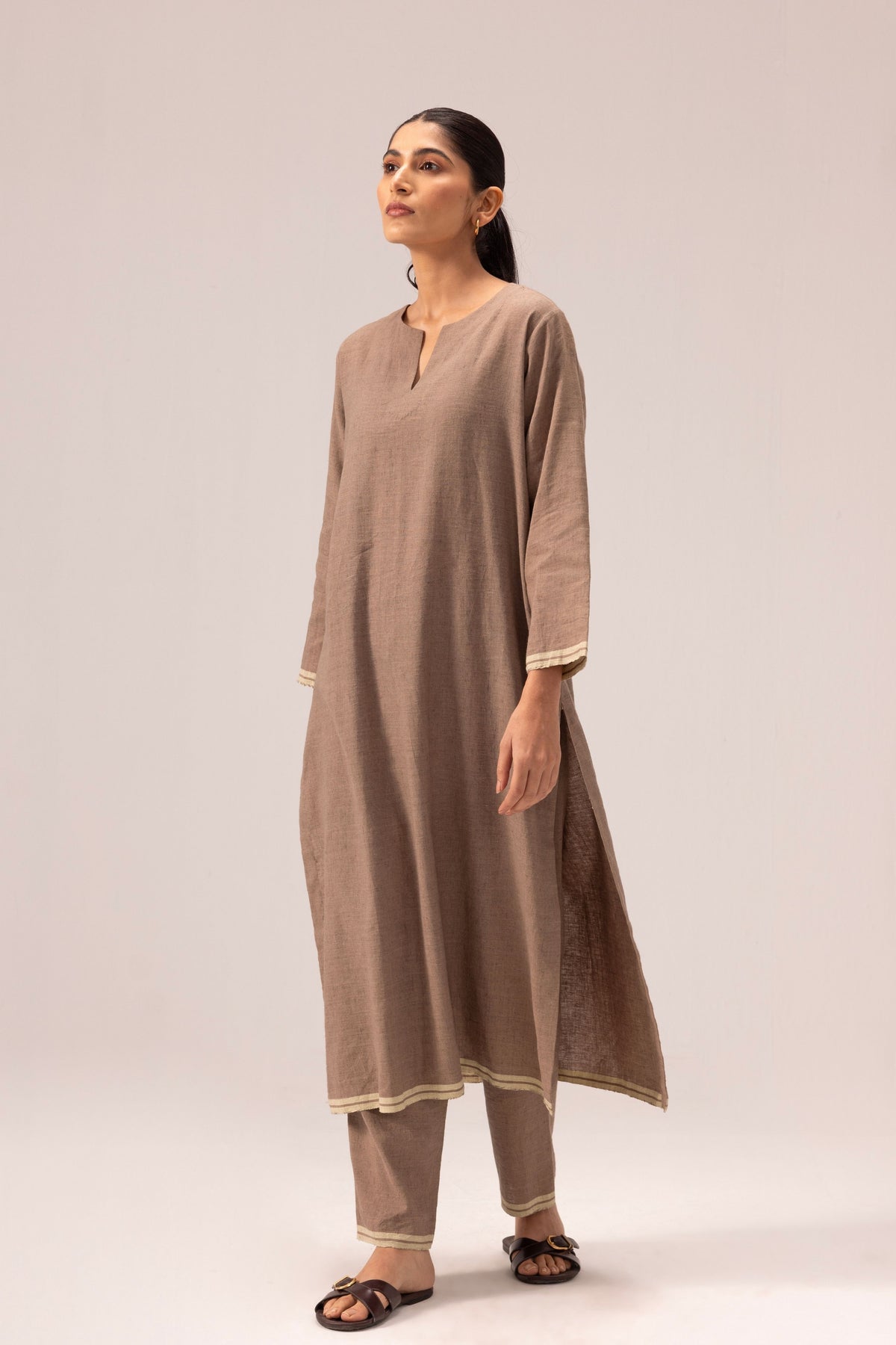 Riya Brown Kurta Set