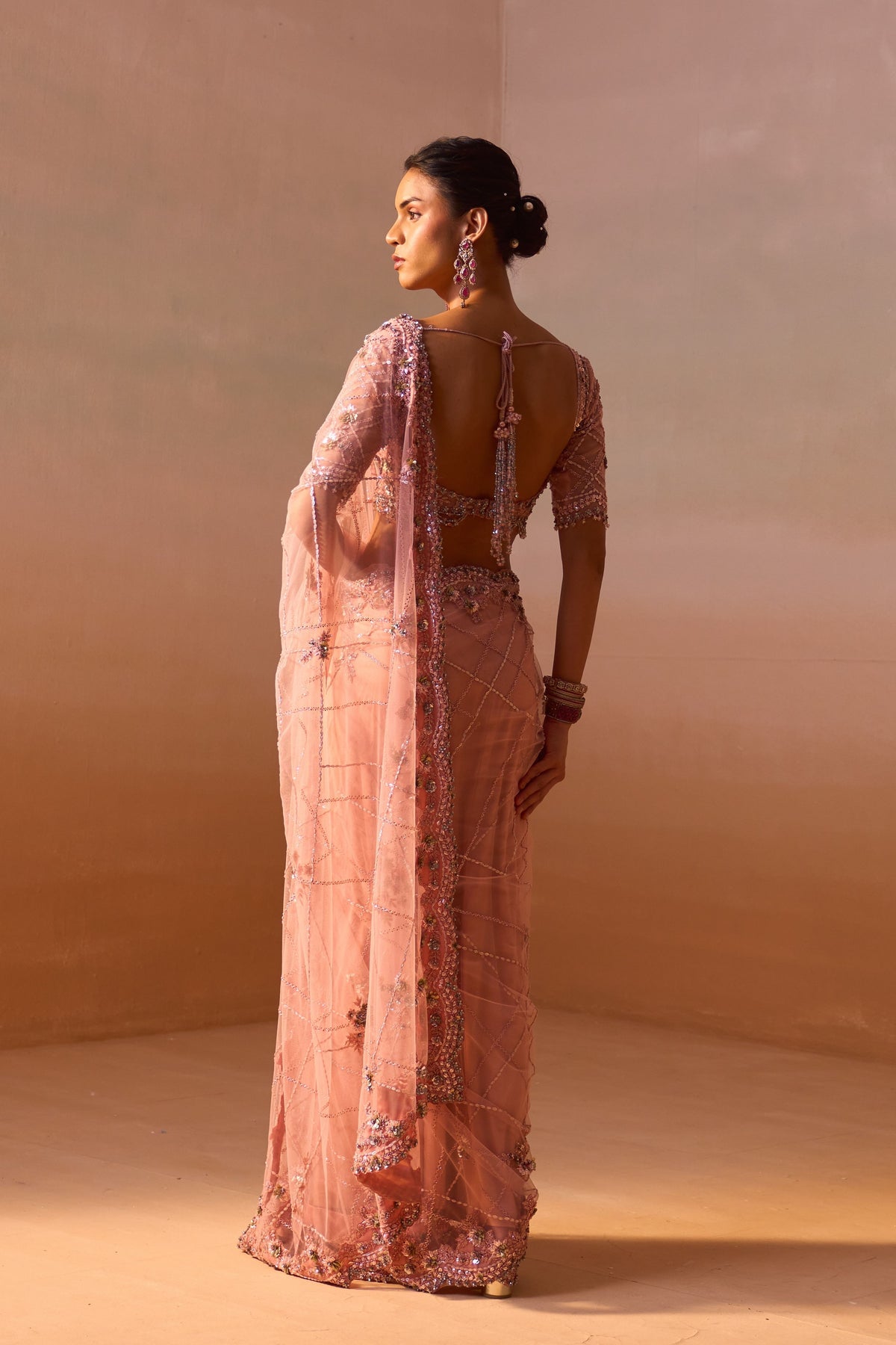 Rose Pink Saree