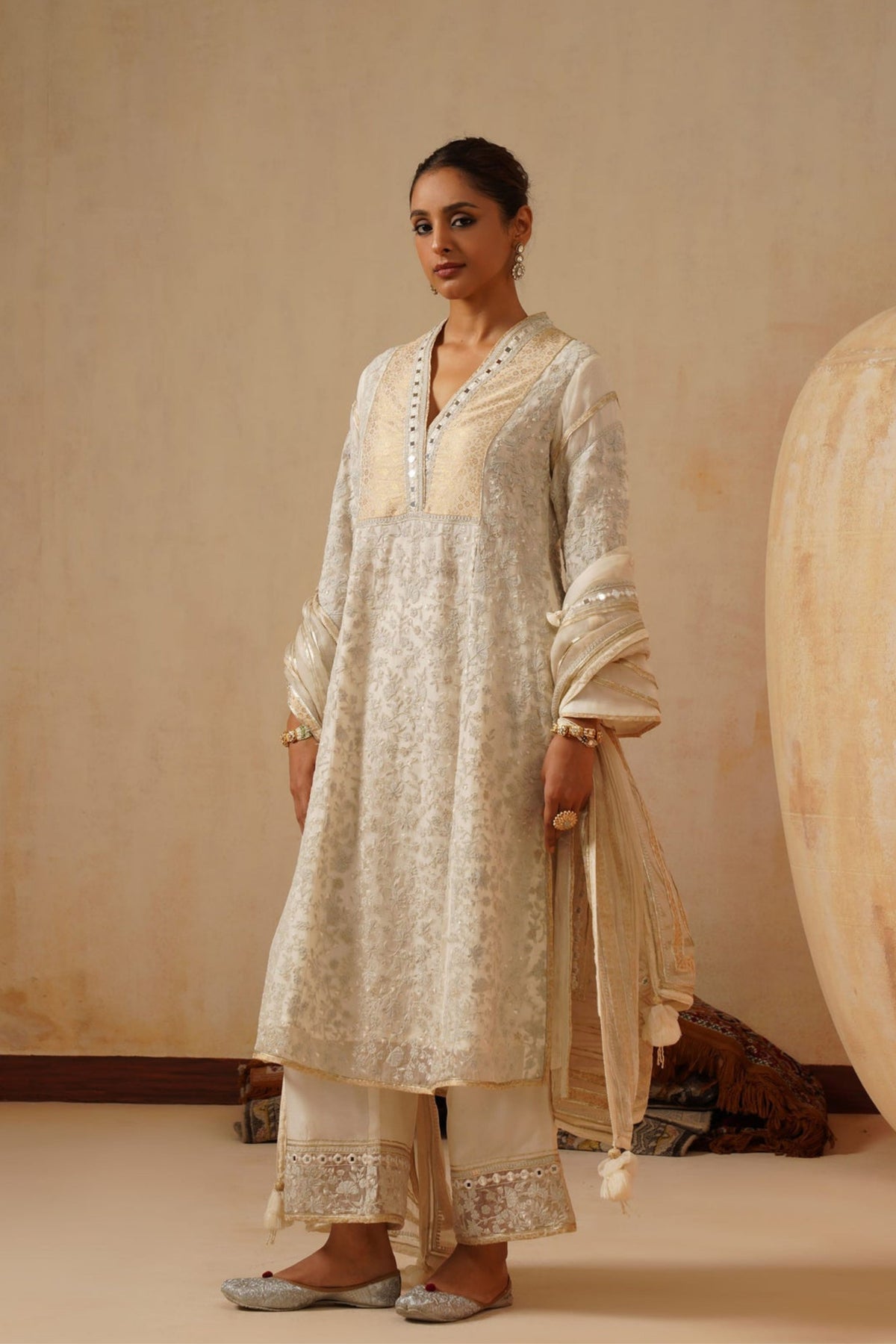 Ivory Tone A Line Kurta Set