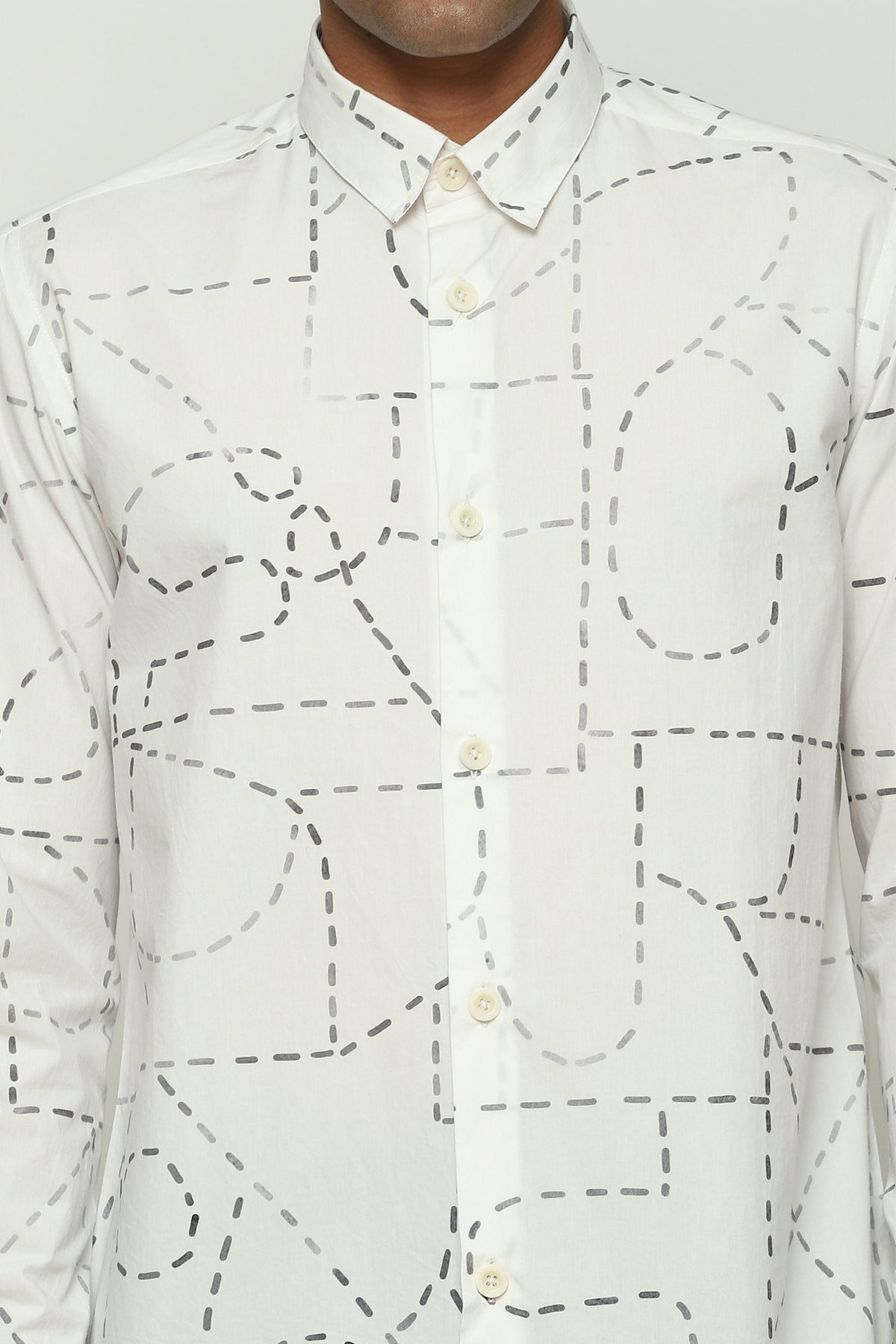 Kantha Printed Calligraphy Shirt