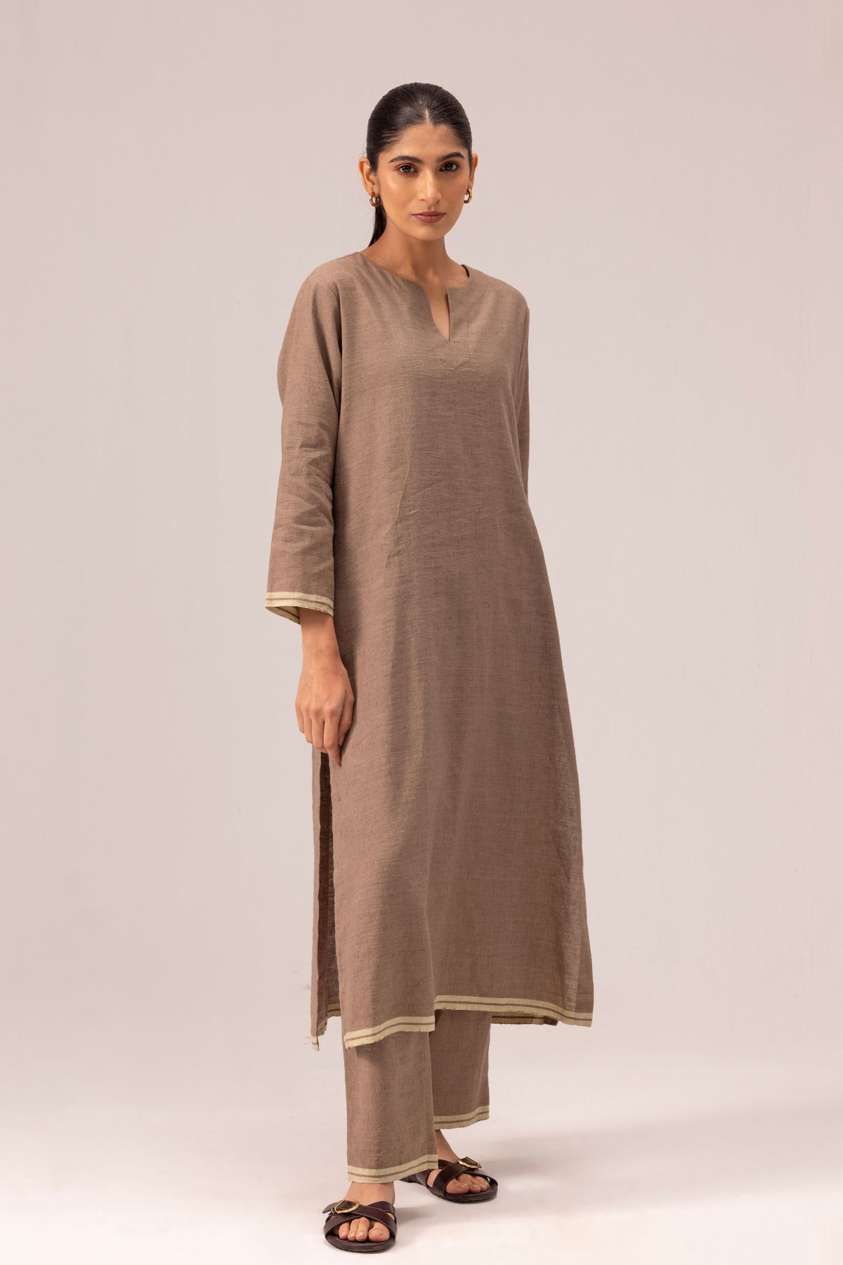 Riya Brown Kurta Set