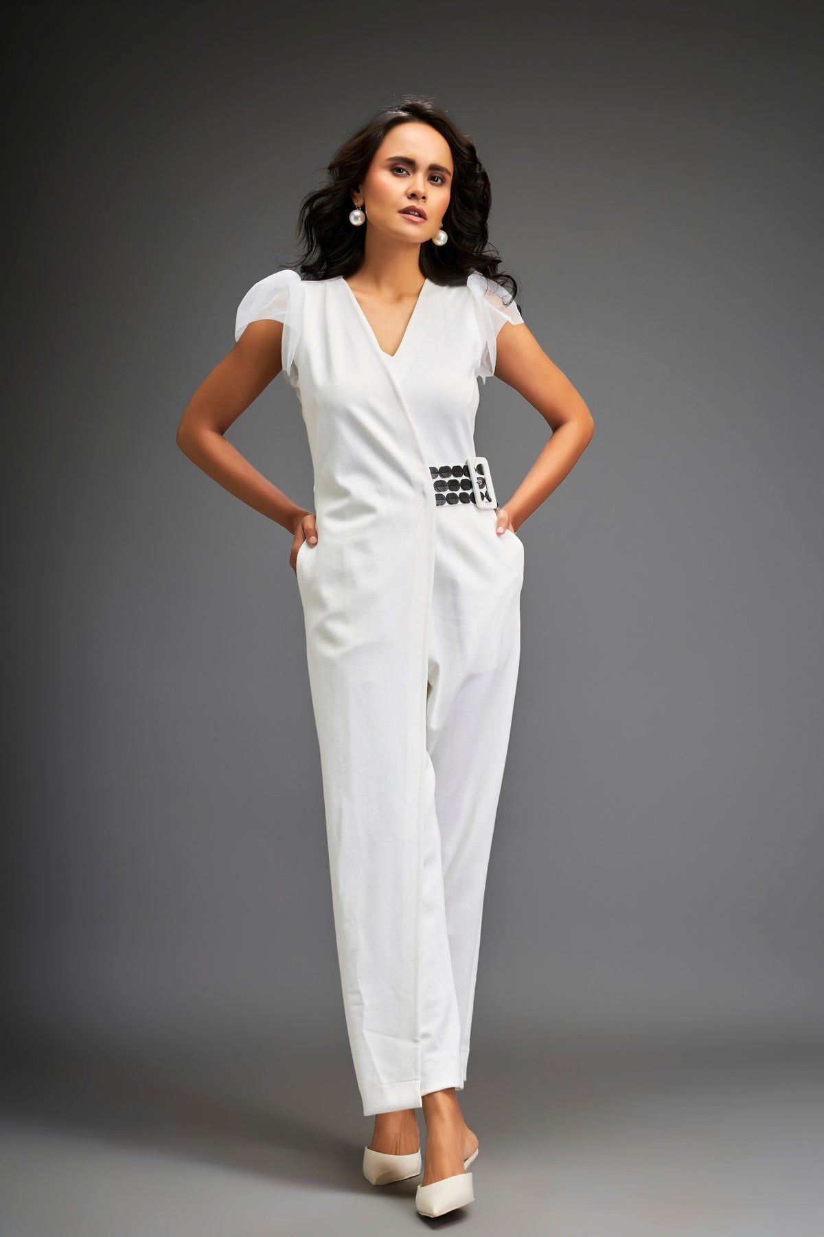 White Tailored Jumpsuit