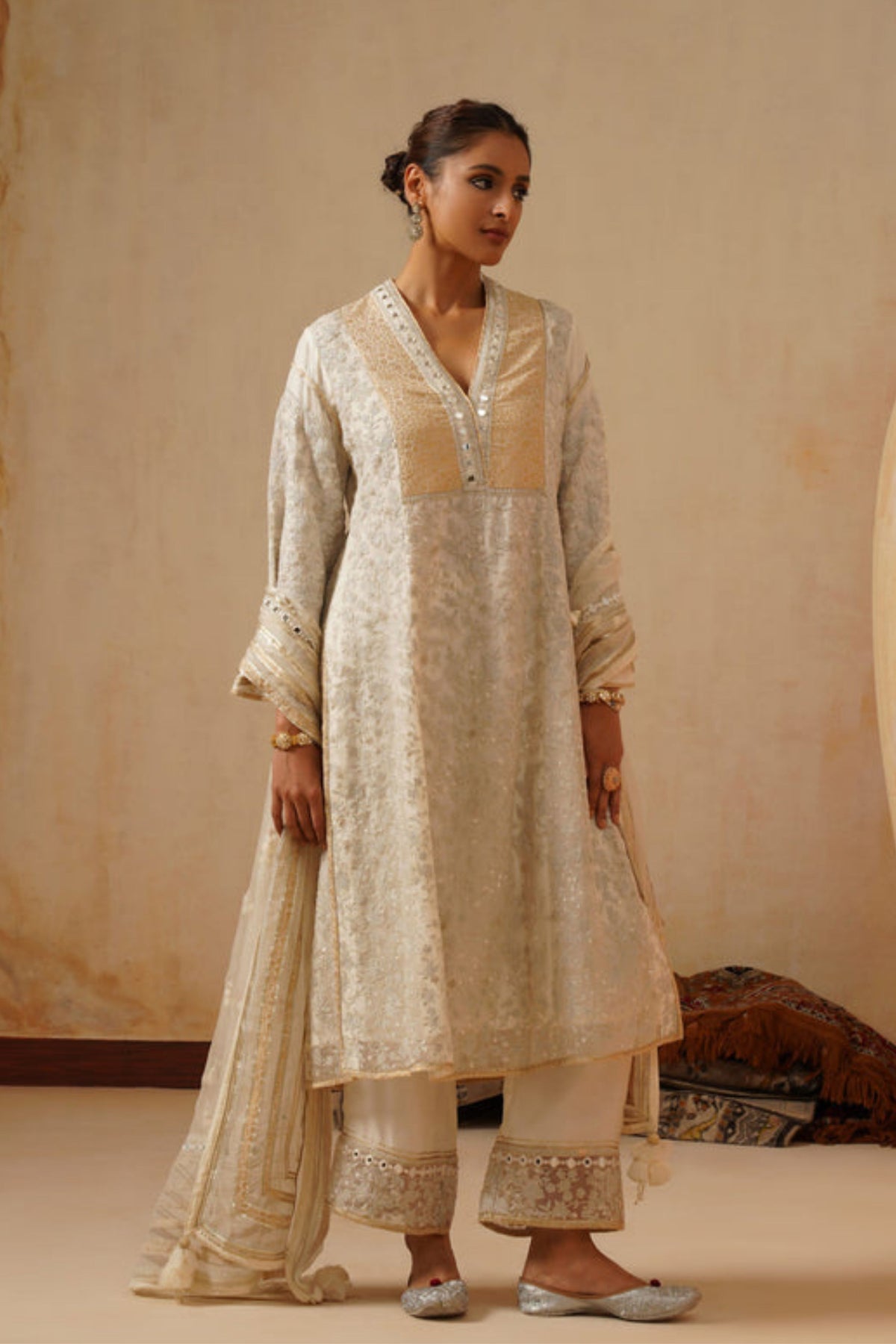 Ivory Tone A Line Kurta Set