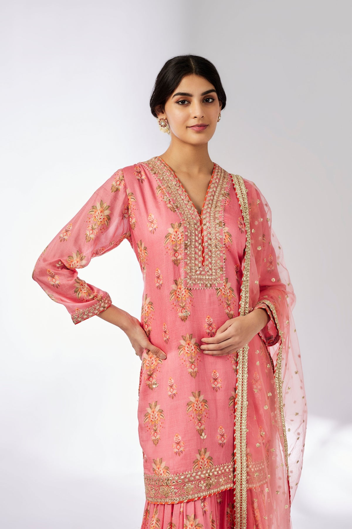 Pink Sadhna Sharara Set