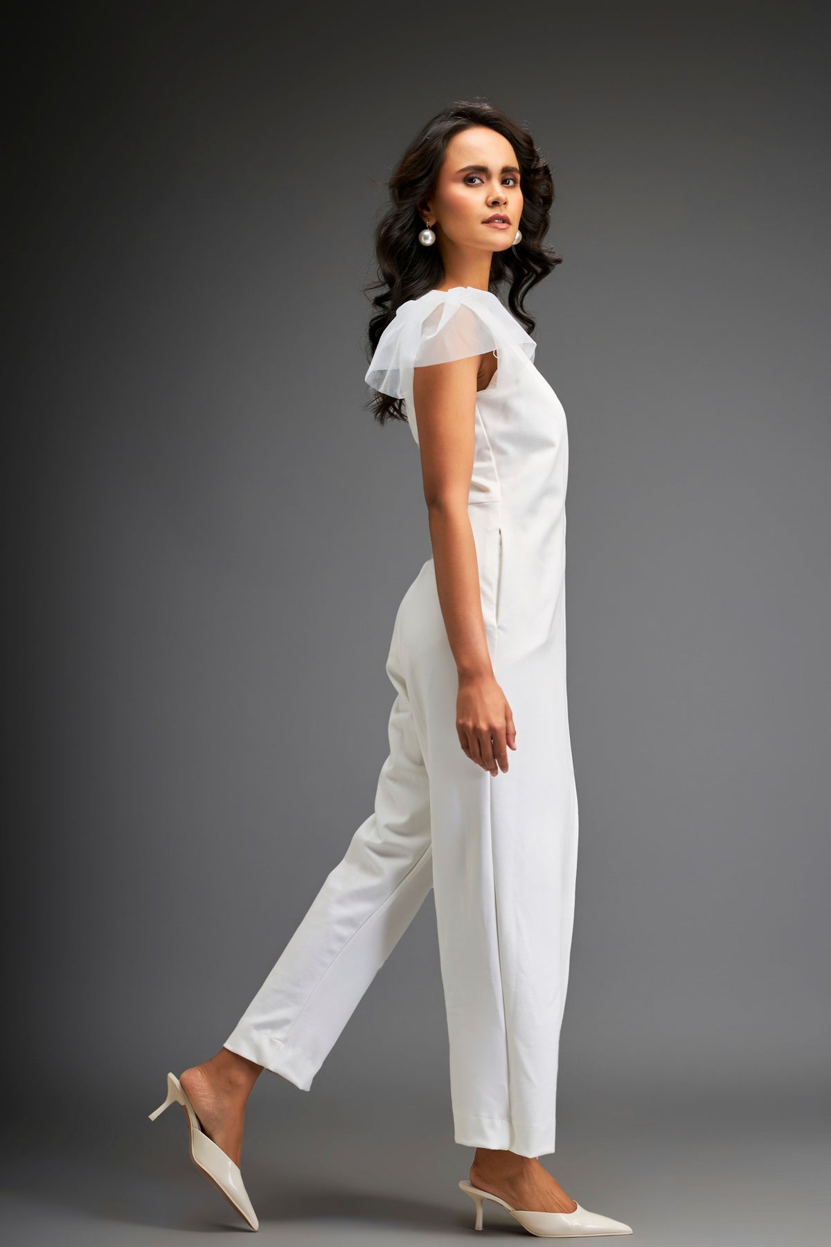 White Tailored Jumpsuit