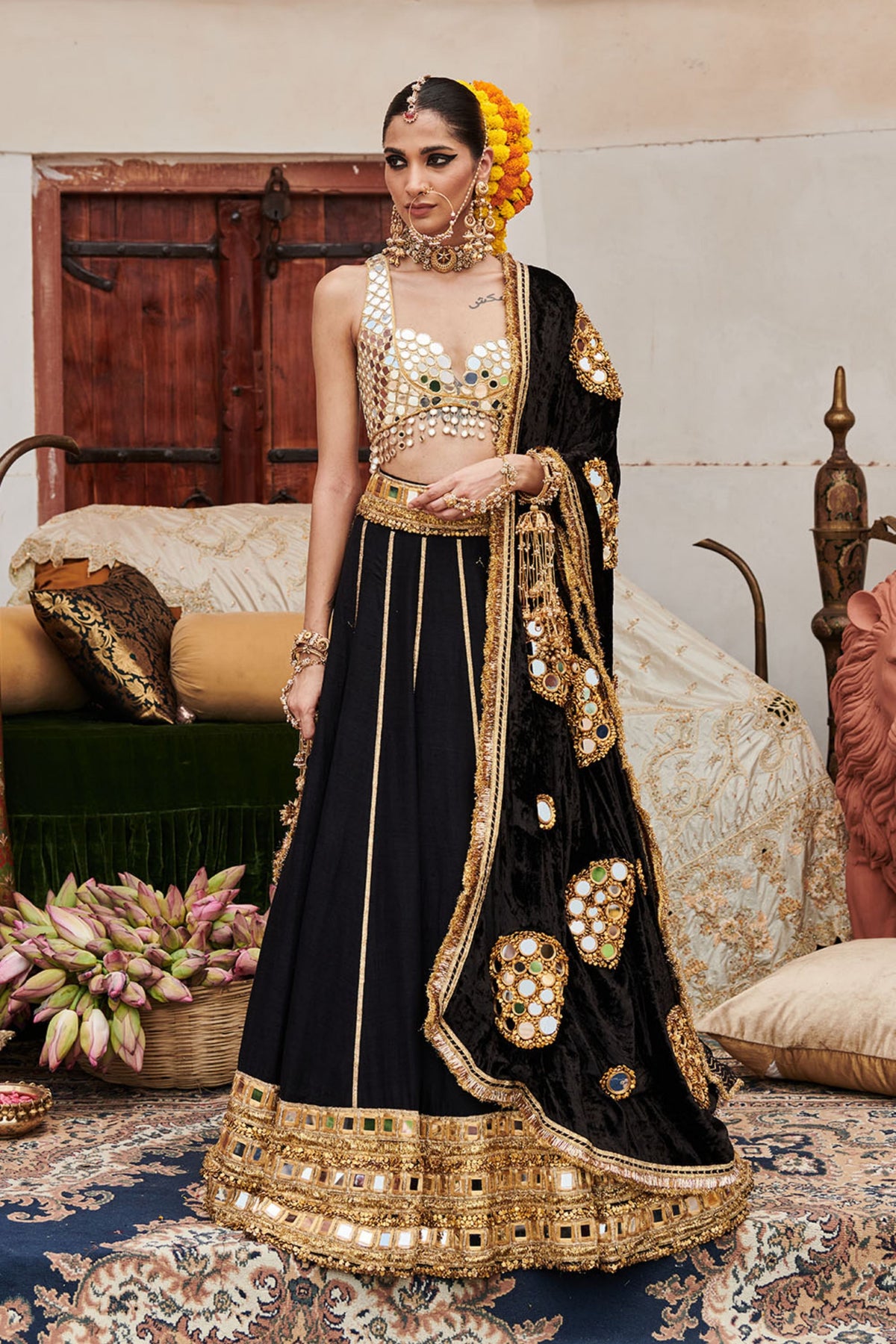 Sheesh Shyama Lehenga Set