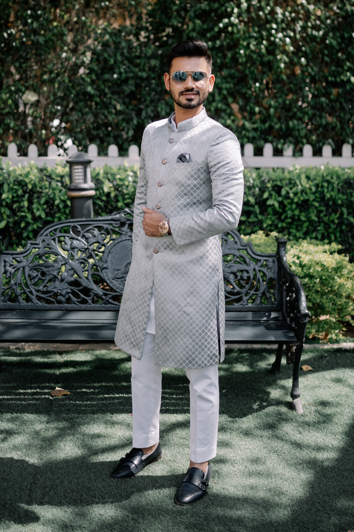 Arctic Pattern Sherwani