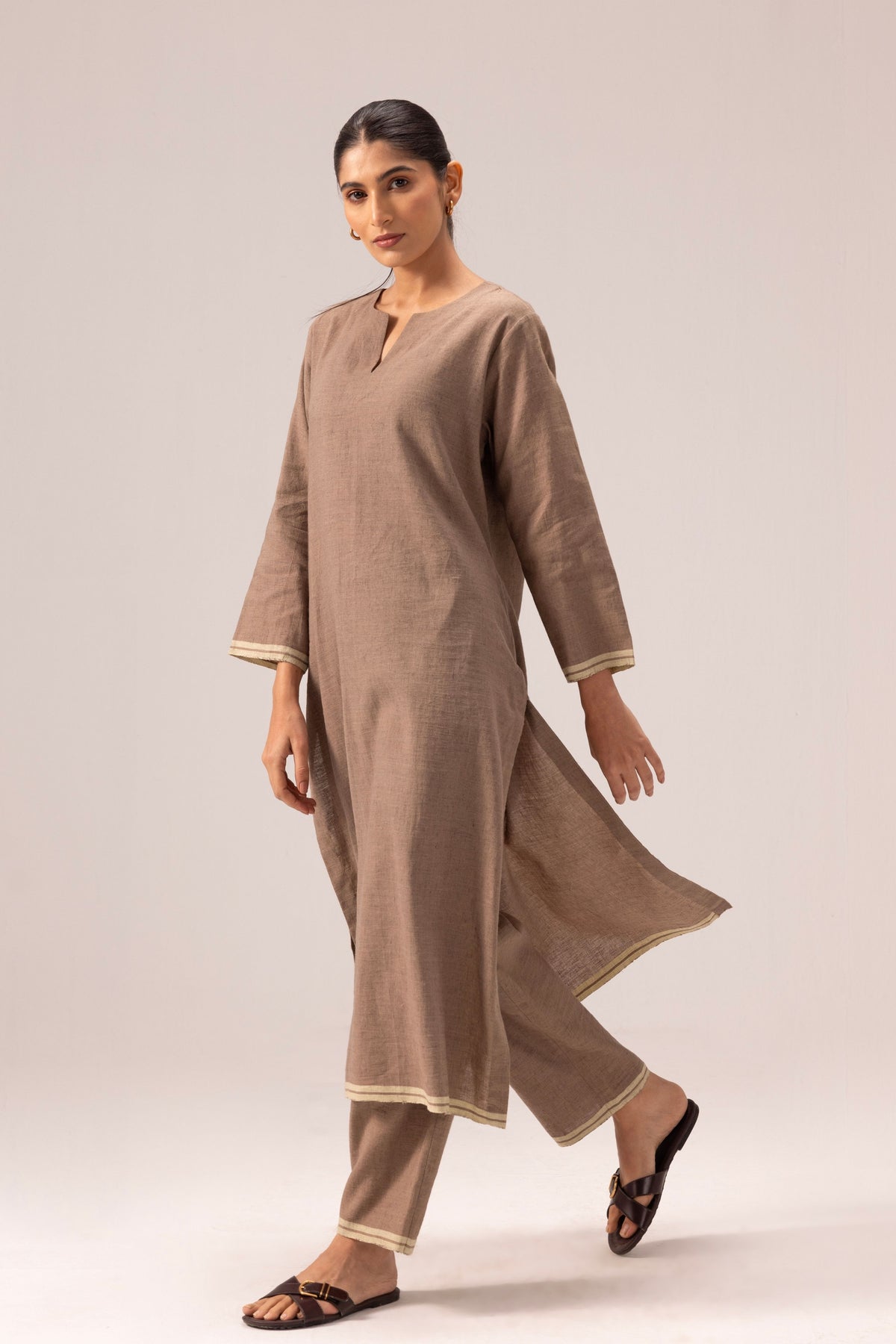 Riya Brown Kurta Set