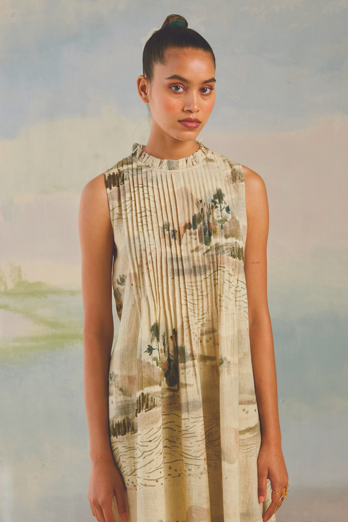 Modern Toile Coastal Tunic