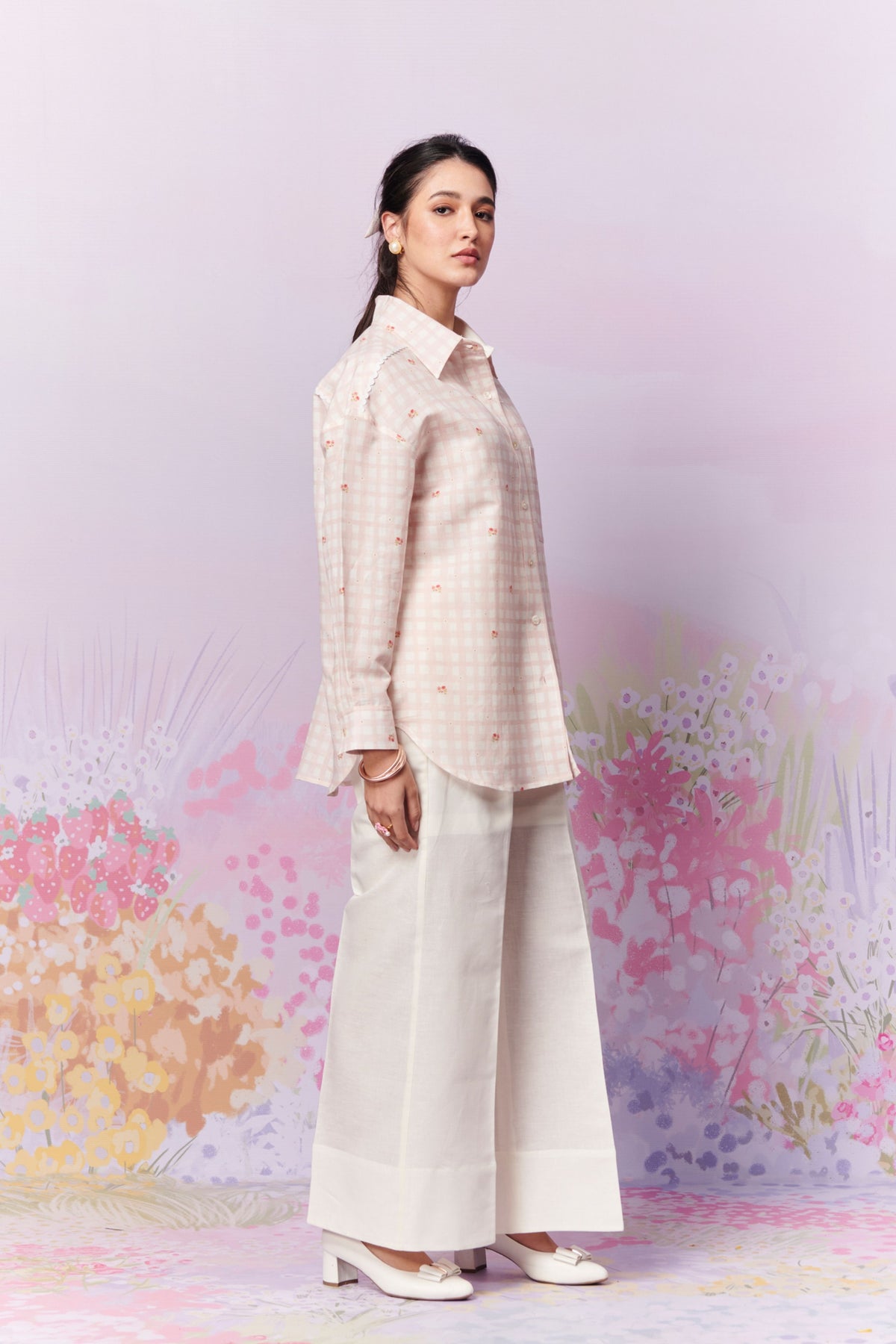 Blush Blossom Shirt and Trousers Co-ord Set