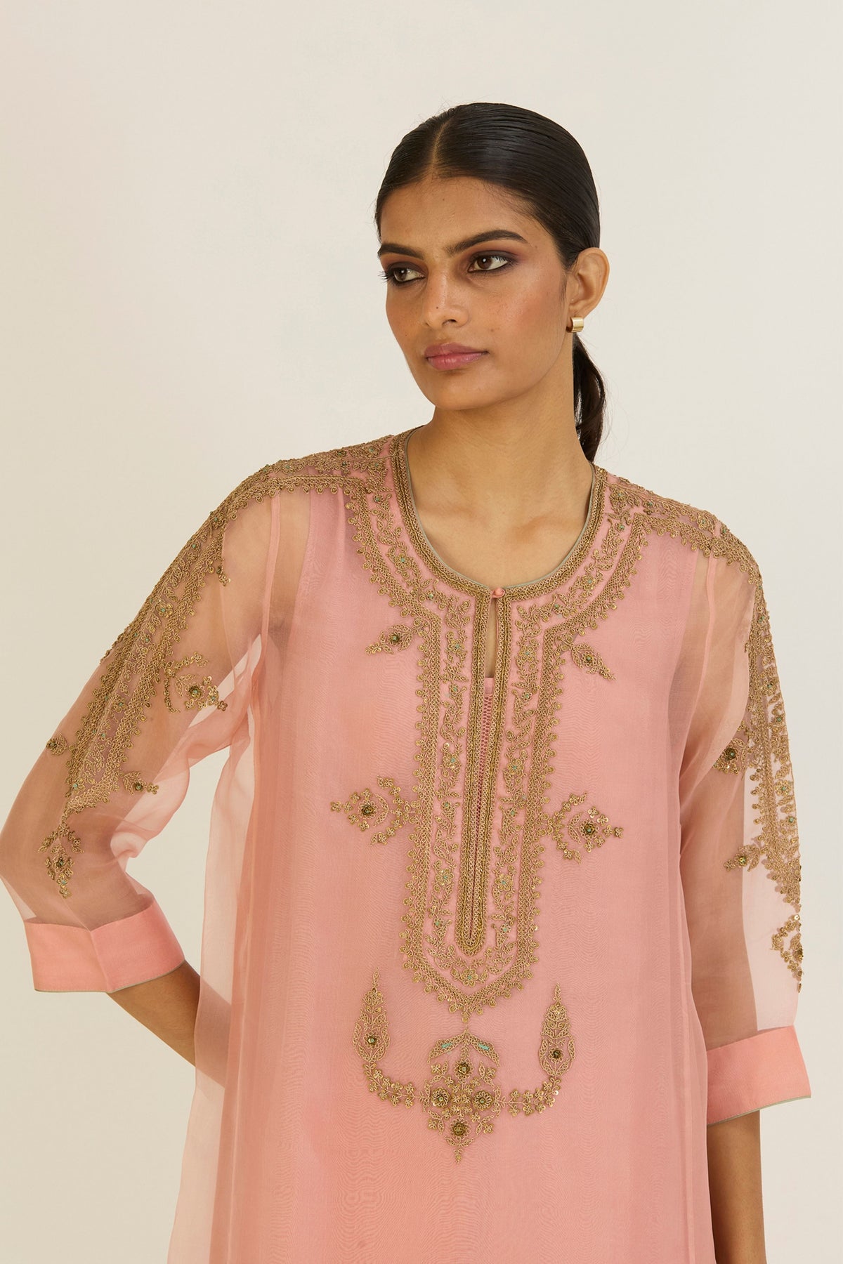 Nandita Salmon Pink Kurta &amp; Pants