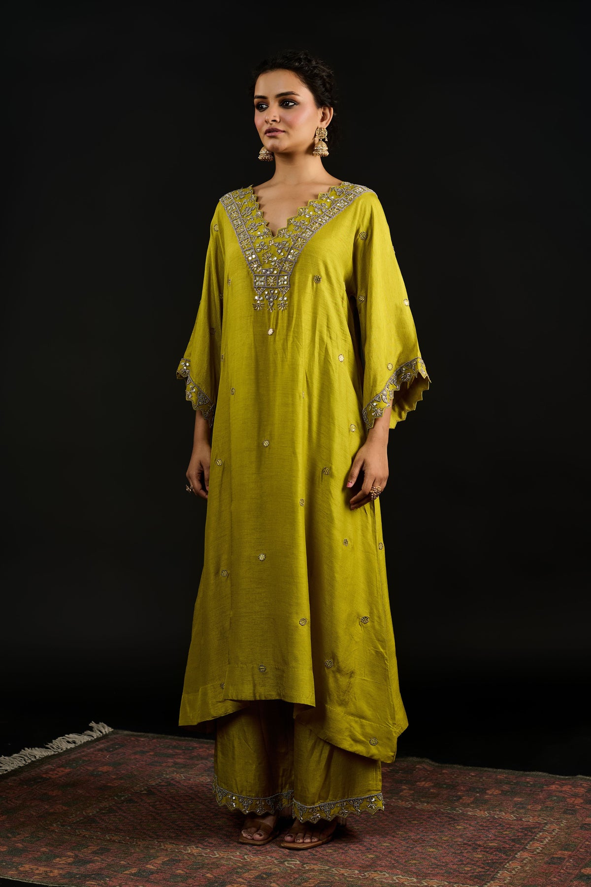 Yasmine Lime Green Kurta Set