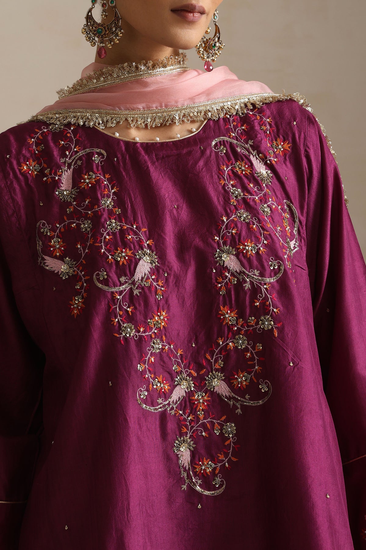 Aubergine Nyra Kurta Set