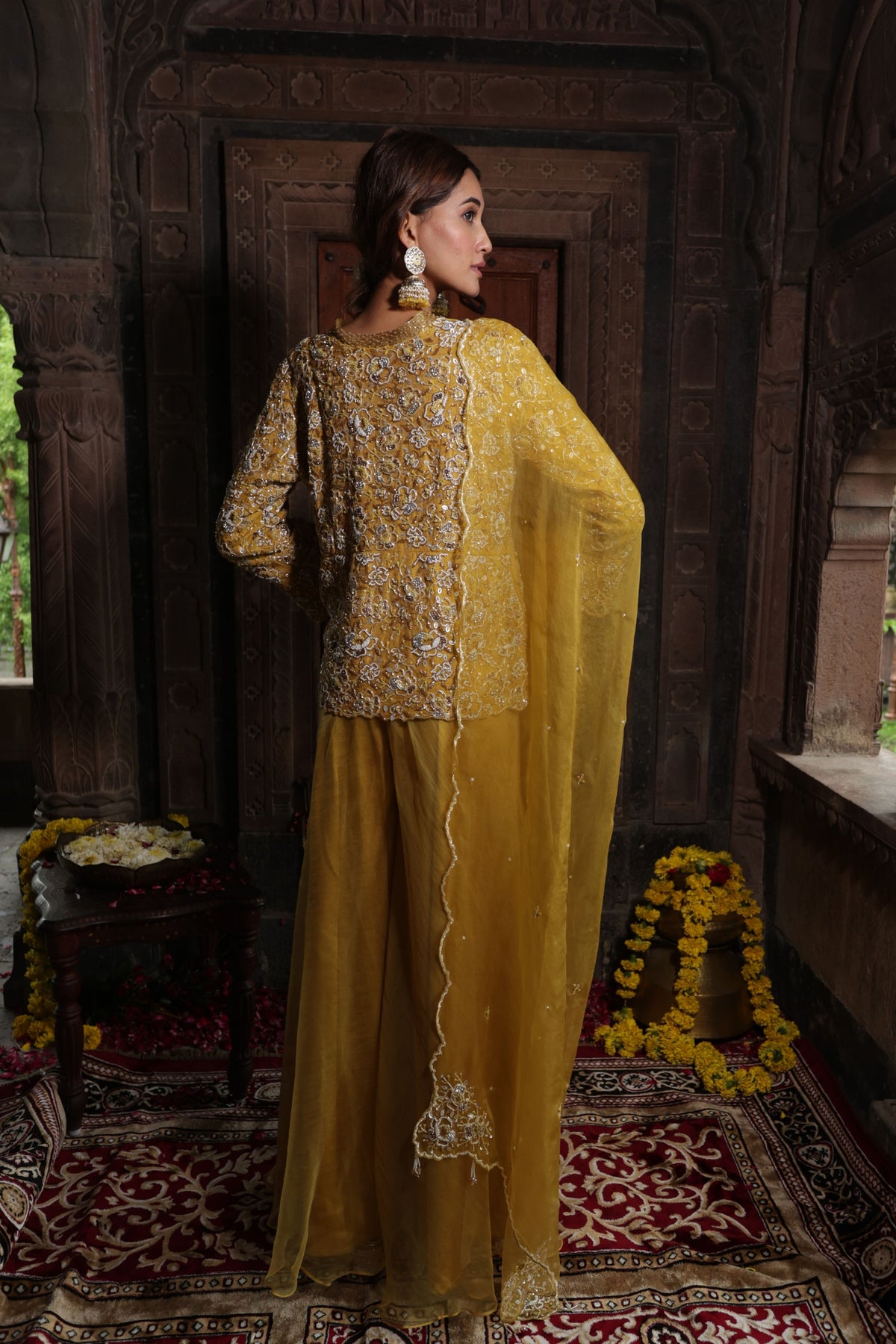 Yellow Sharara Set