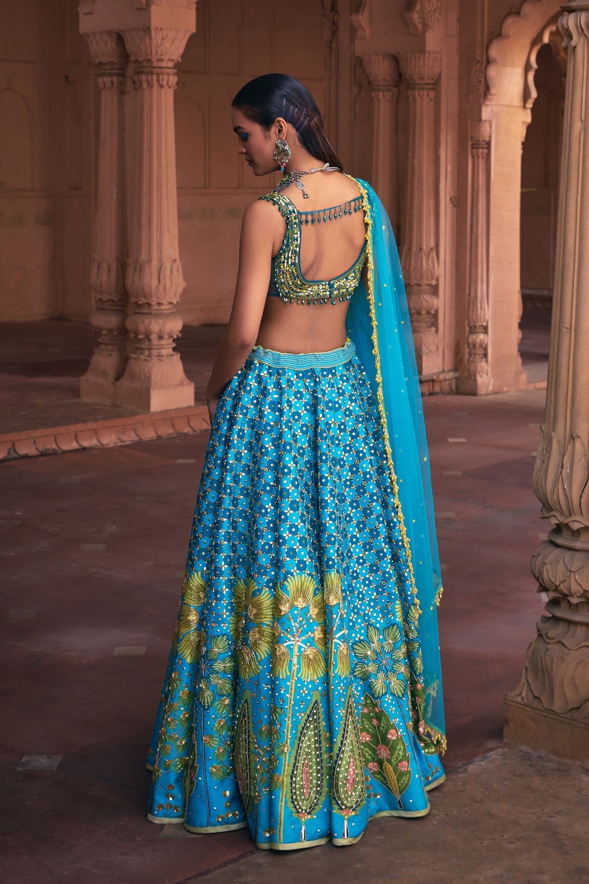 Torquise Lehenga Set