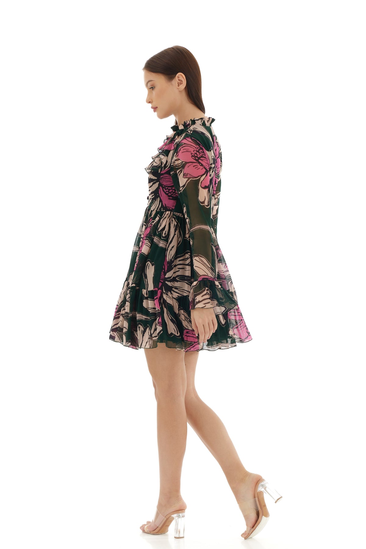 Multicolour Floral Short Dress