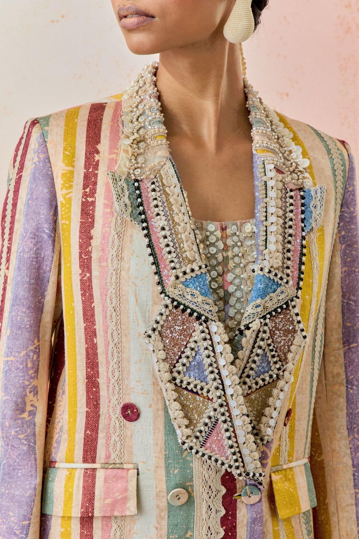 Multi Noori Double Breasted Jacket