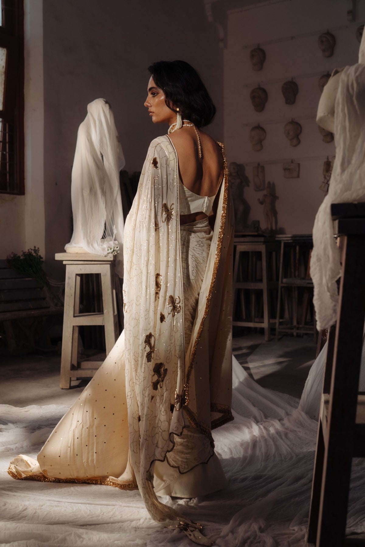 Cocoon Ivory Saree