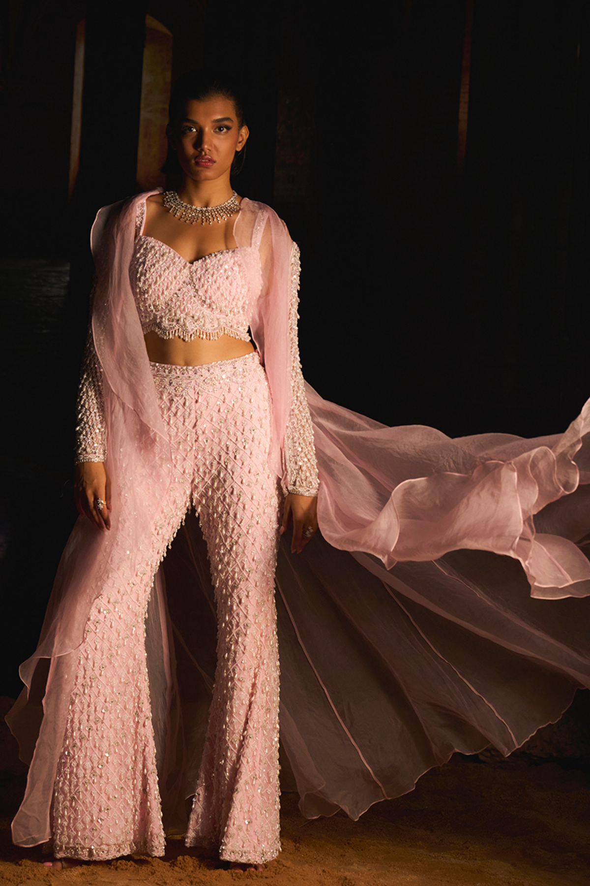 Baby Pink Sharara Set