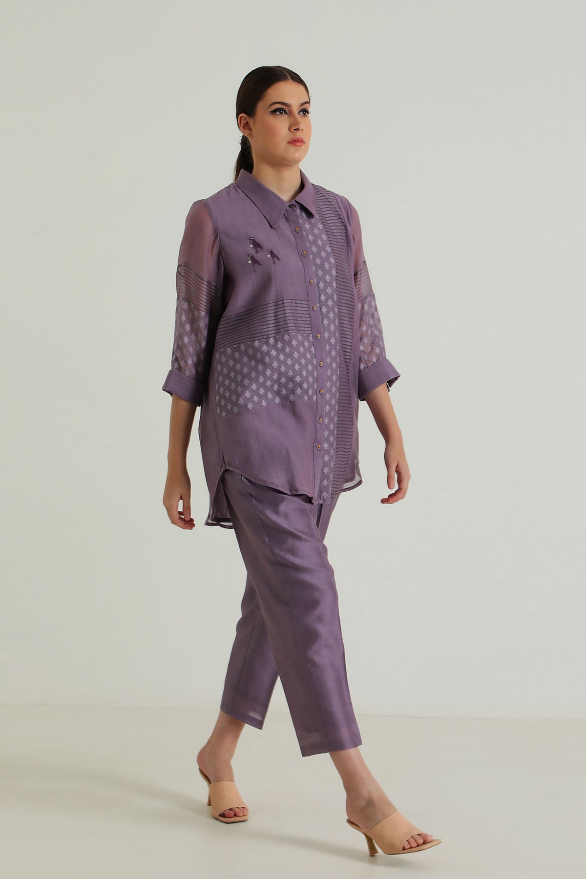 Mauve Shirt and Pant Set