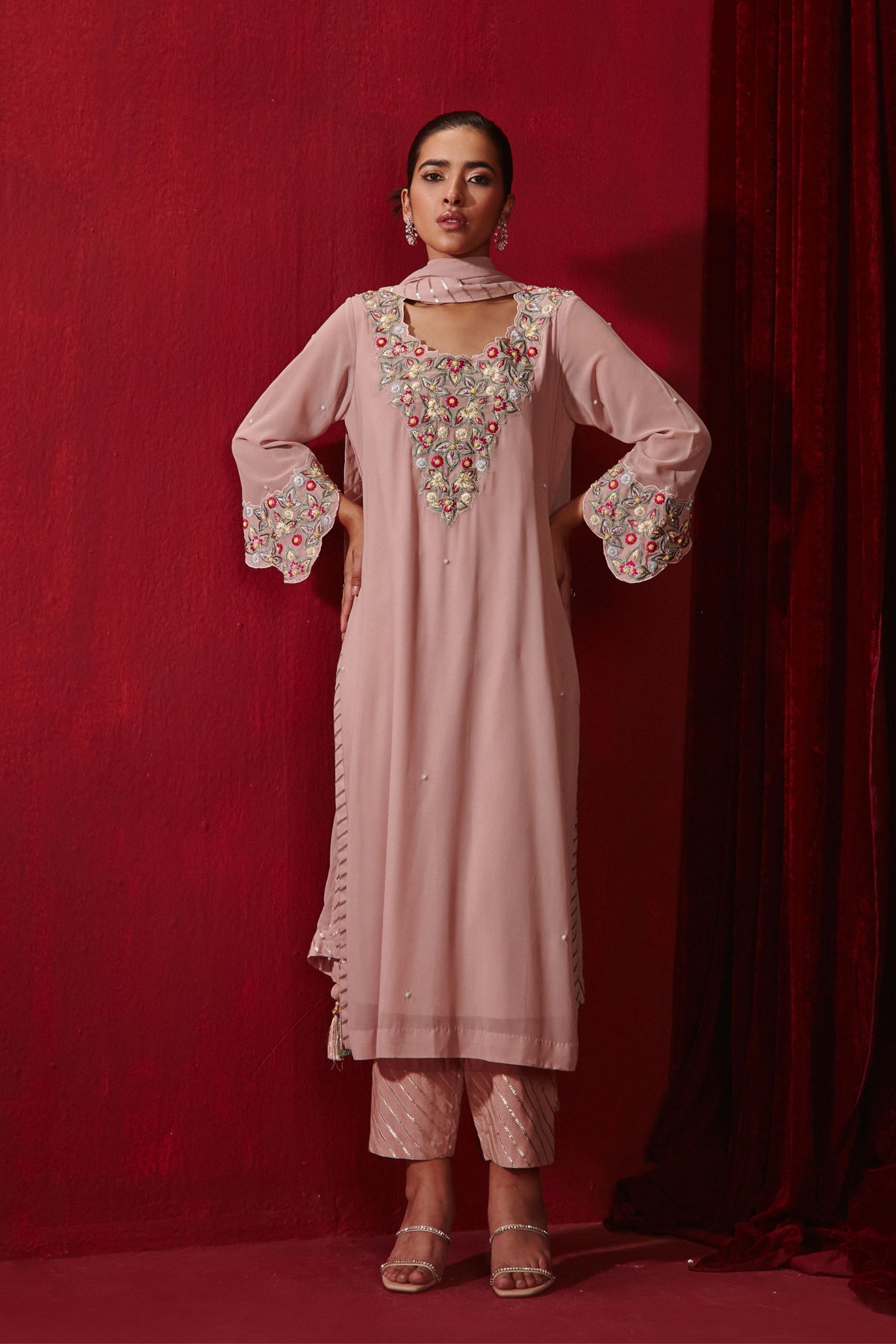 Rose Pink Riwaaz Kurta Set