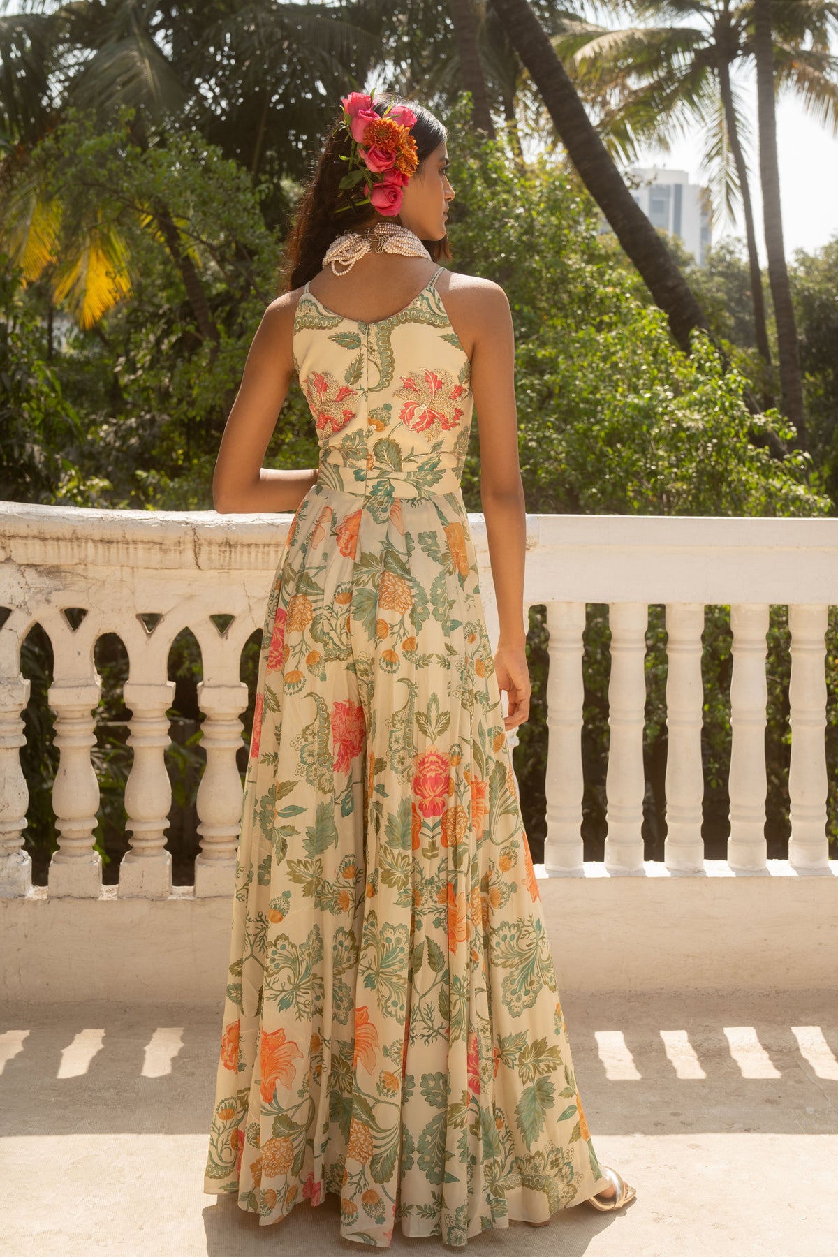 Ivory Signature Floral Printed Jumpsuit