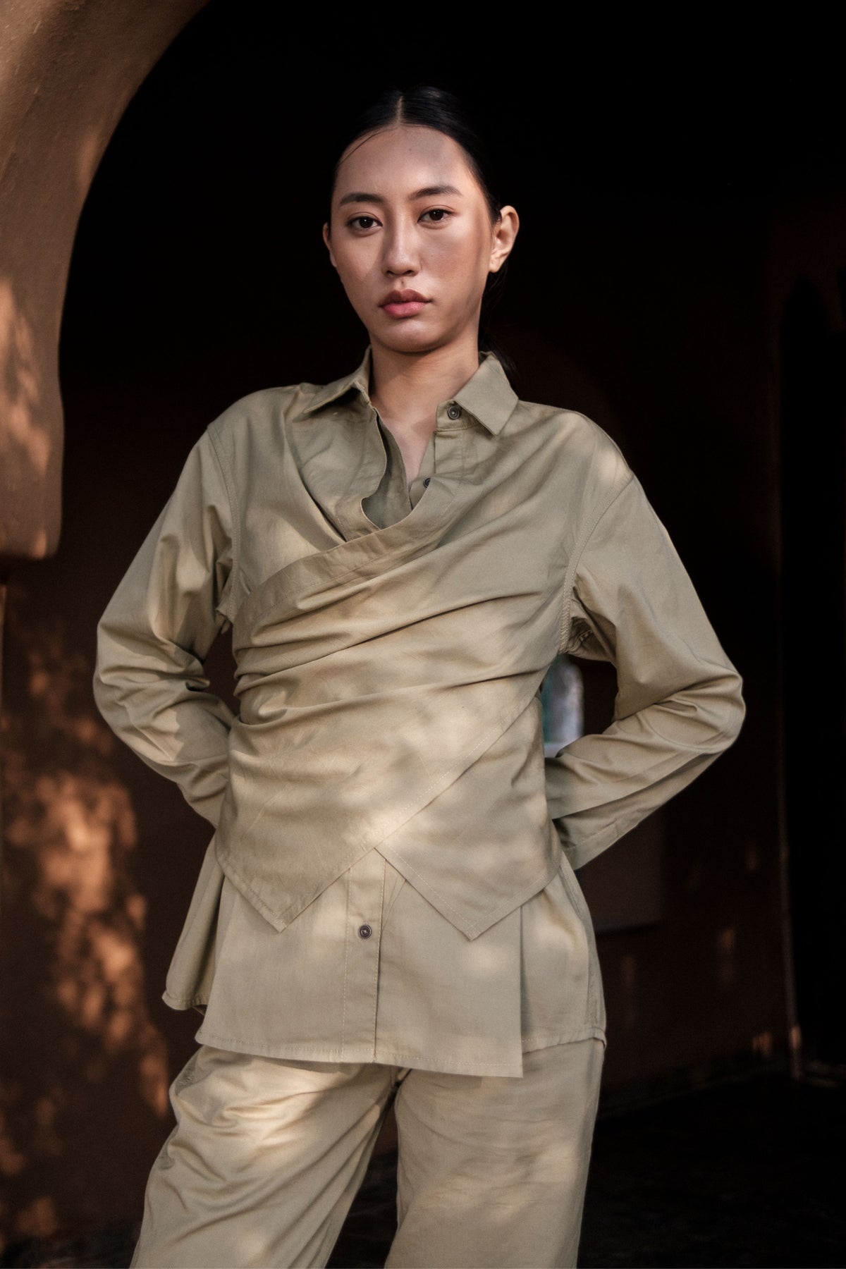 Khaki Seattle Wrap Shirt