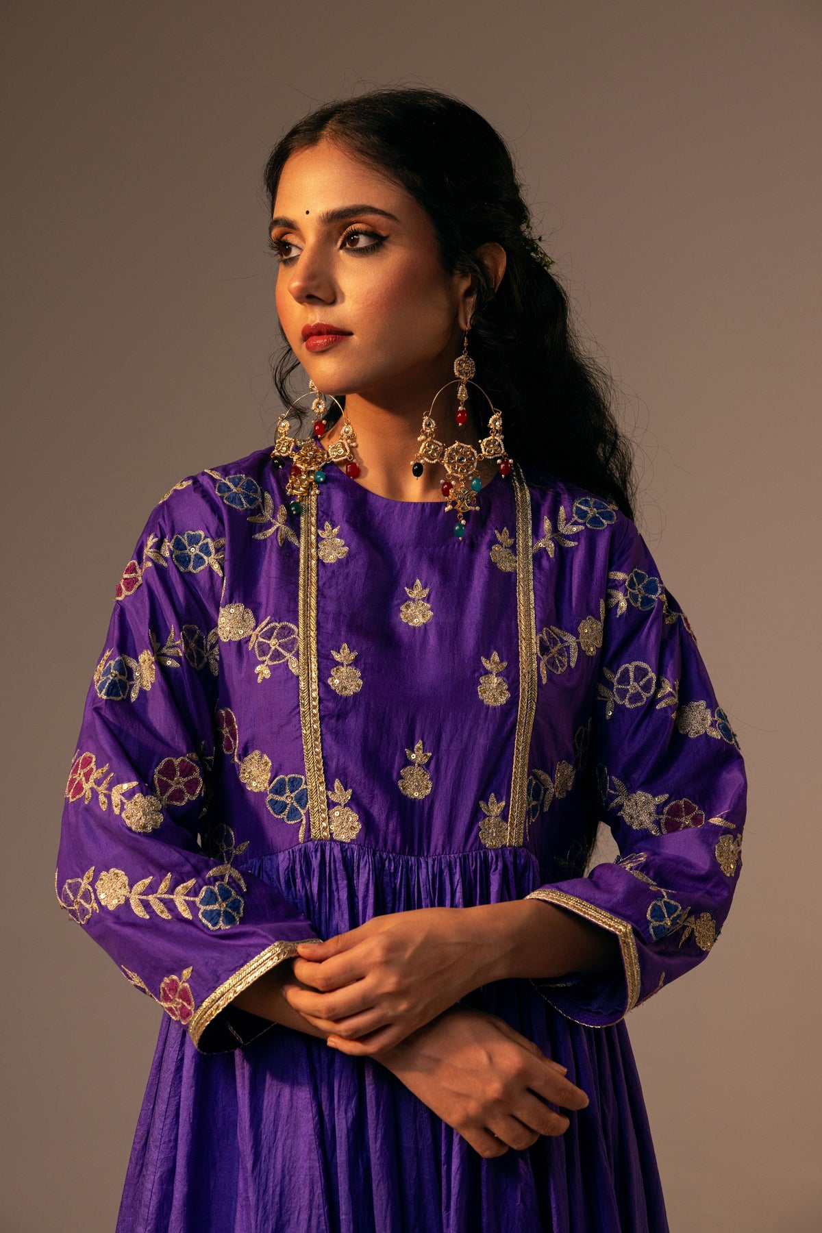 Purple Kurta Set