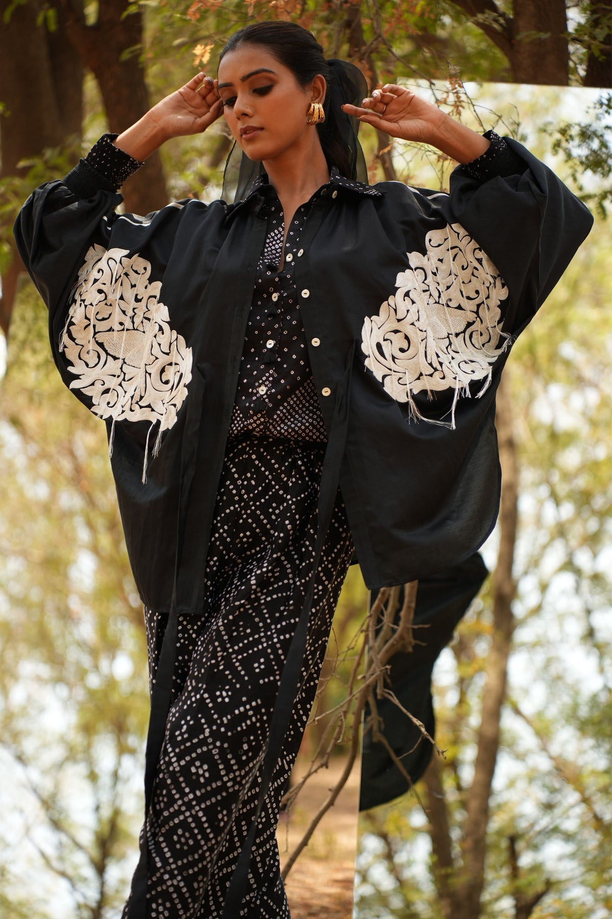 Black Embroidered Shirt