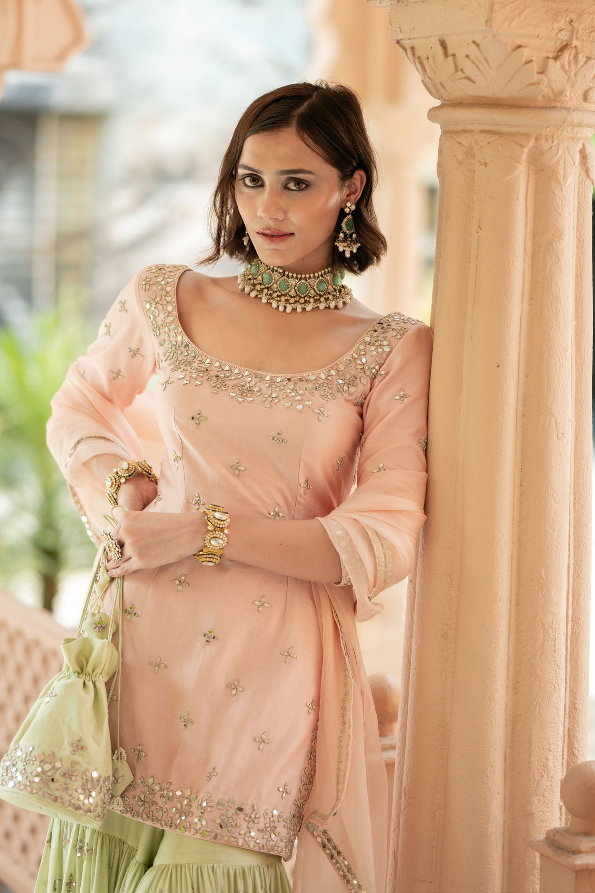 Pink Sharara Set