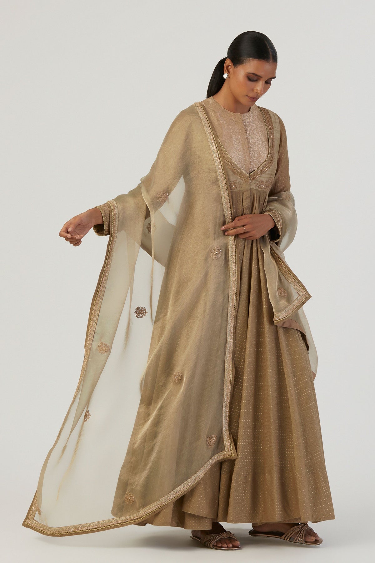 Farah Beige Anarkali