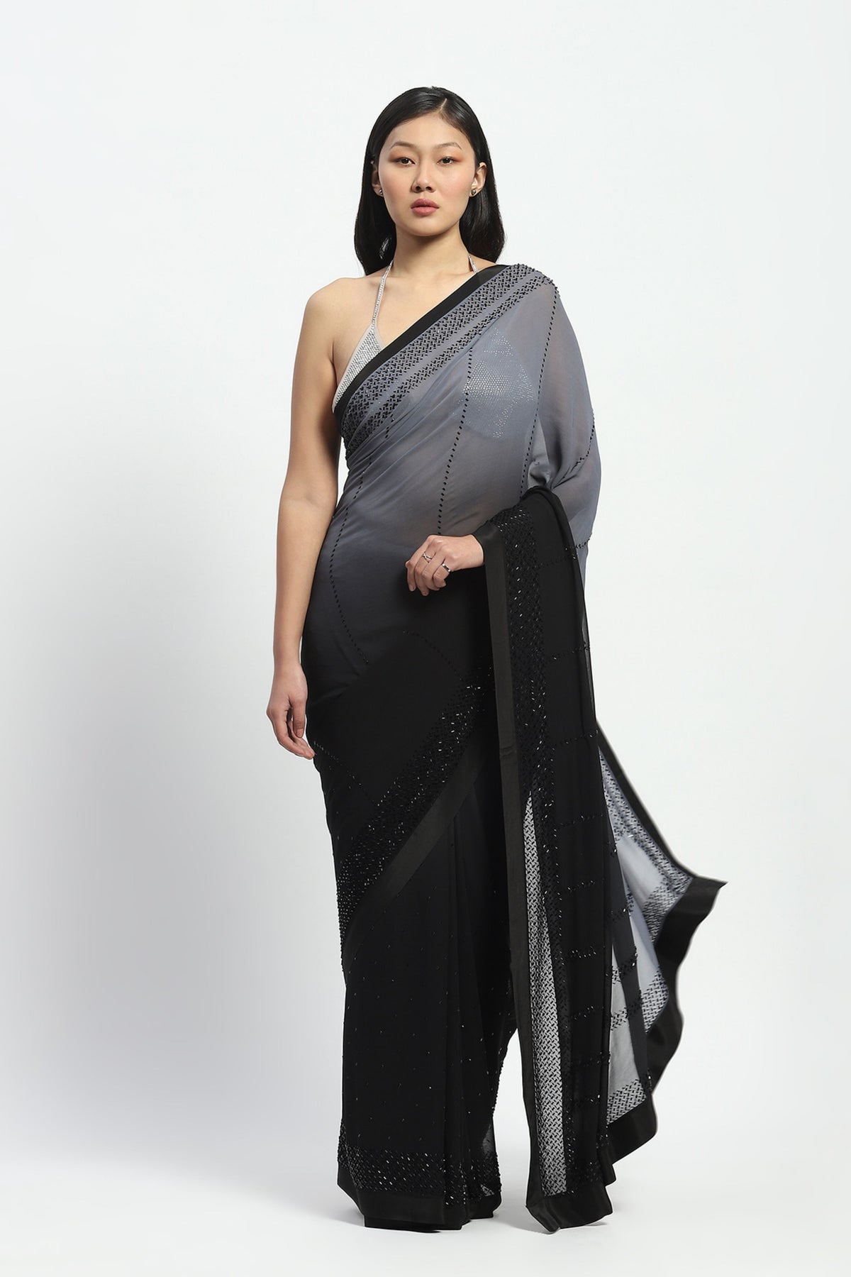 Moonrabbit Black Saree