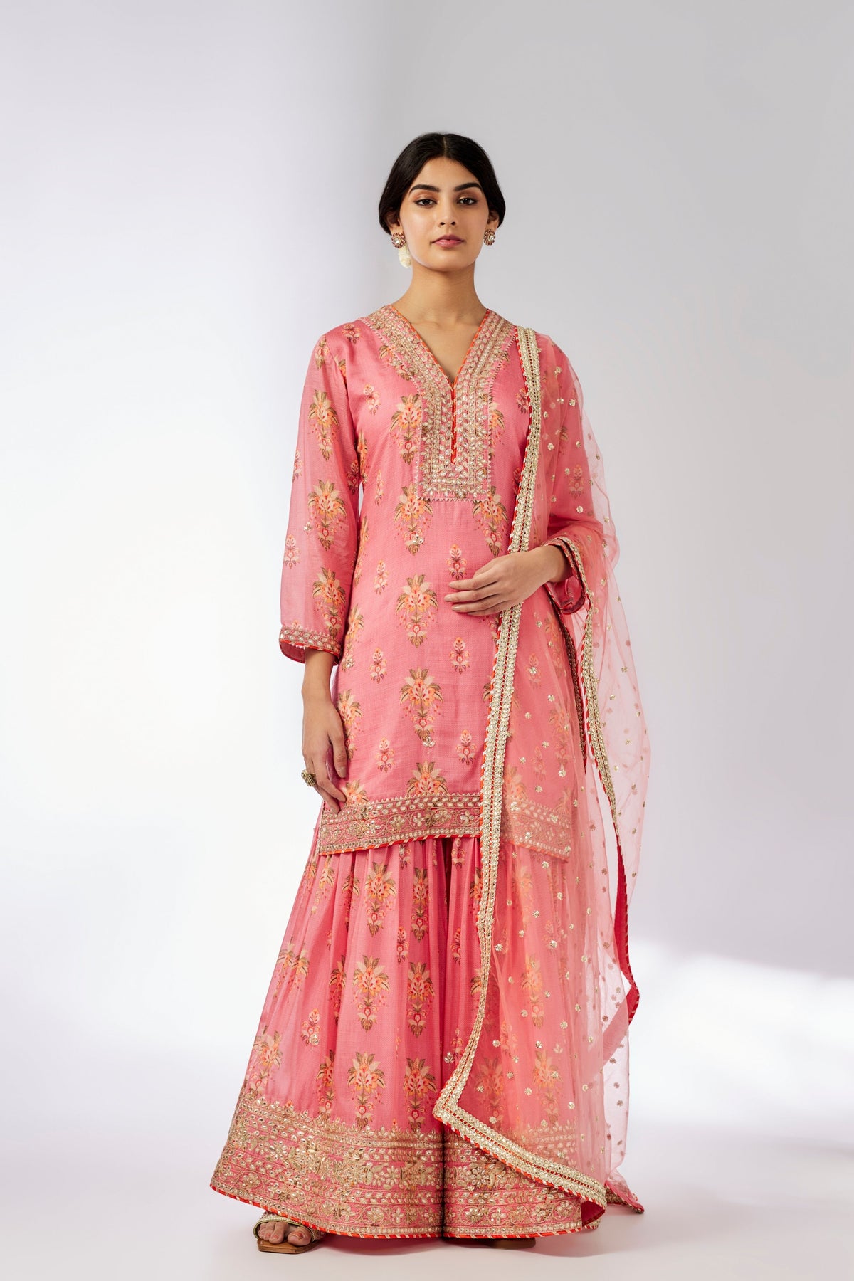 Pink Sadhna Sharara Set