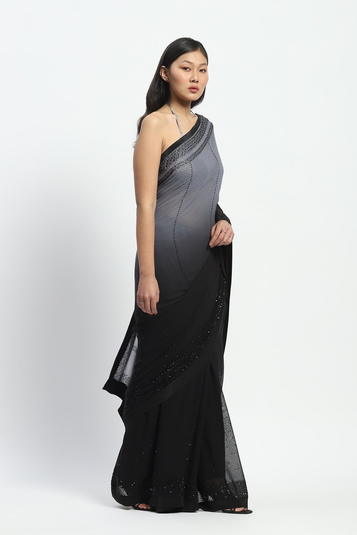 Moonrabbit Black Saree