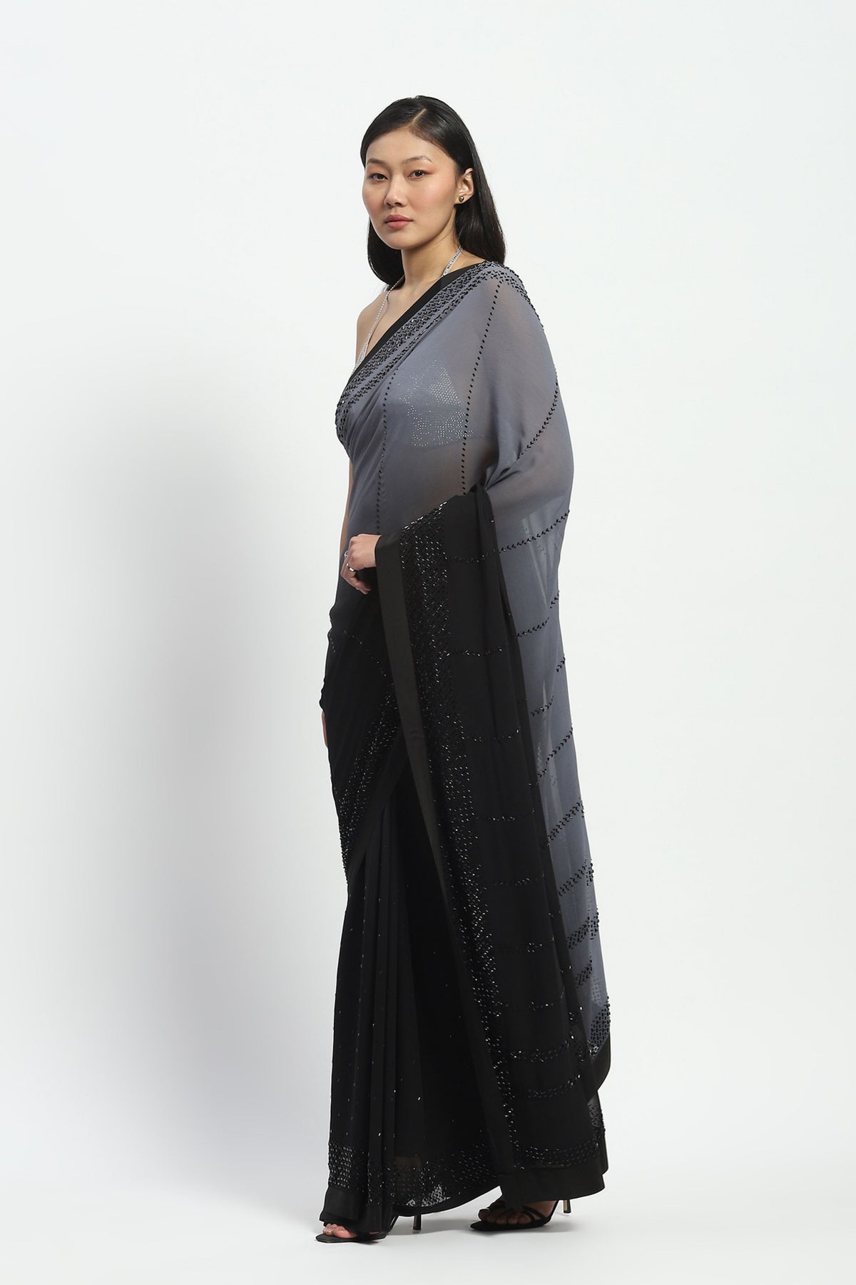 Moonrabbit Black Saree