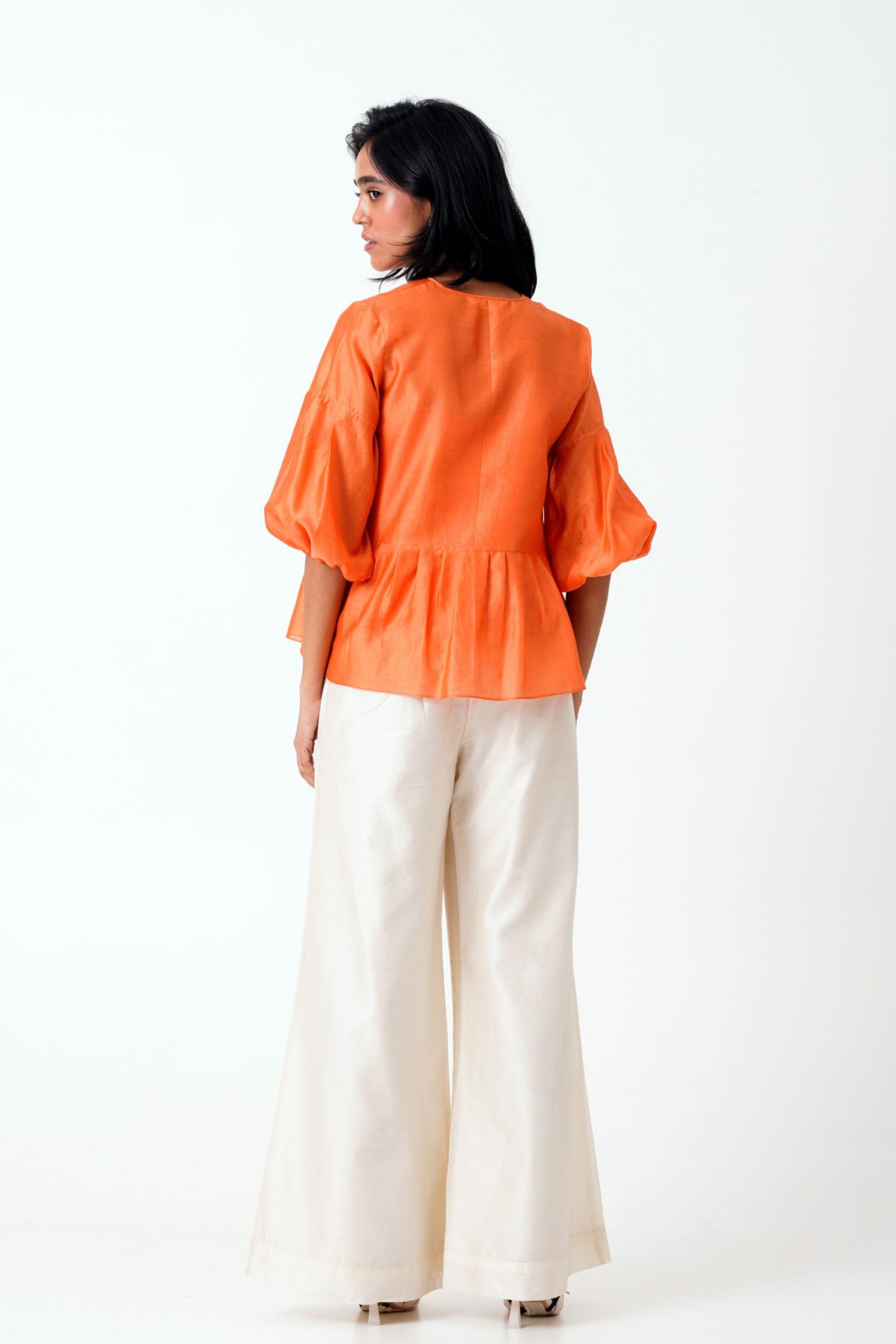 Sunset Orange Toni Peplum