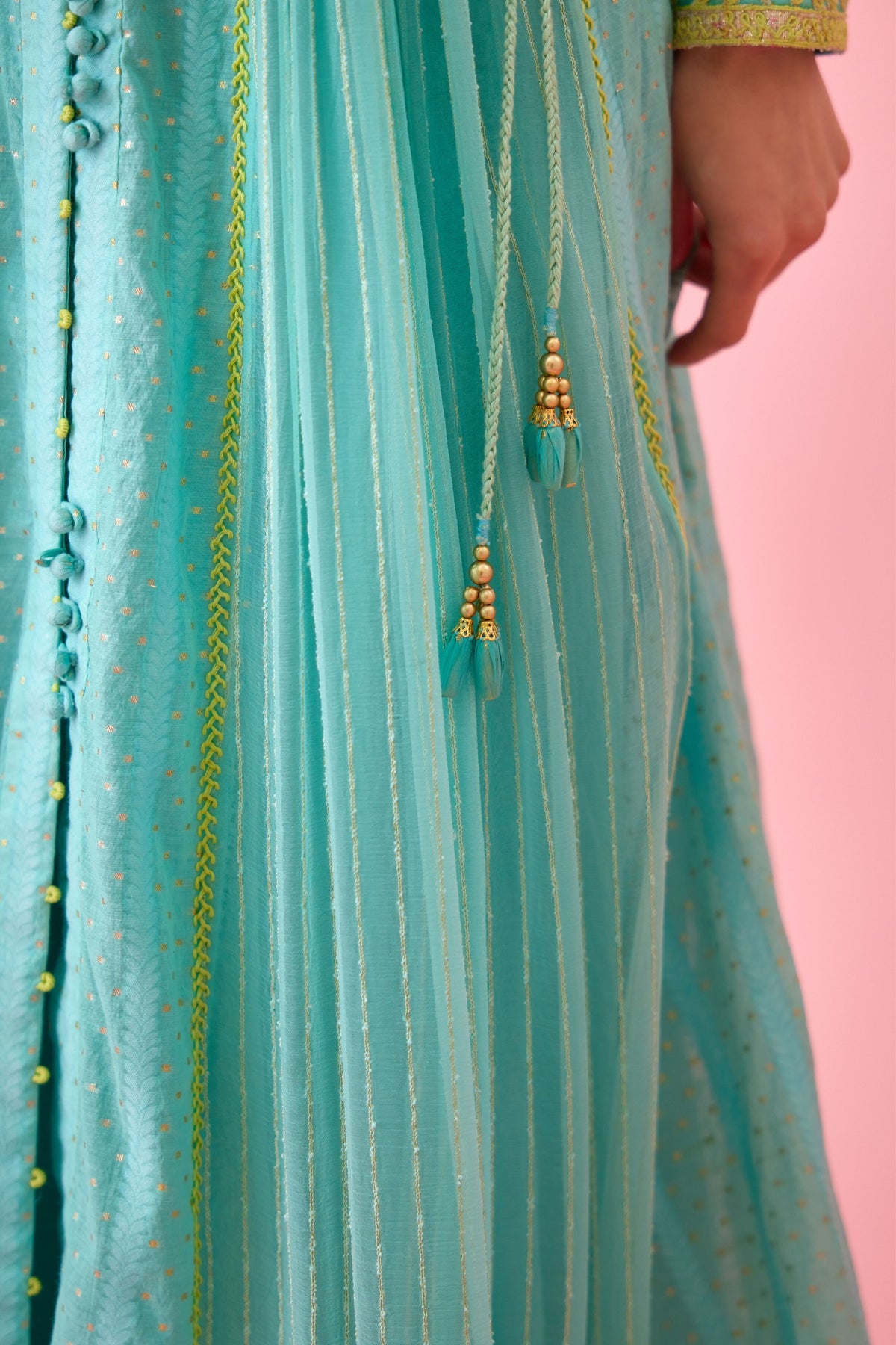 Sea blue Anarkali set