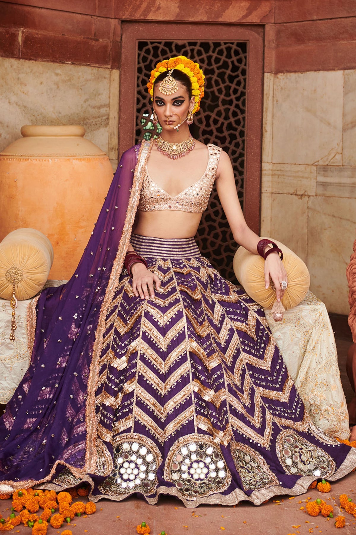 Ulfat Jamuni Lehenga Set