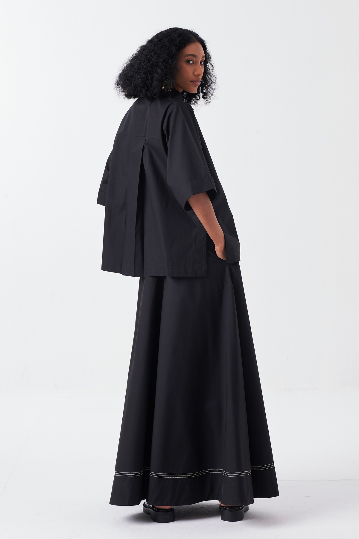 Black Wide Leg Broad Bottom